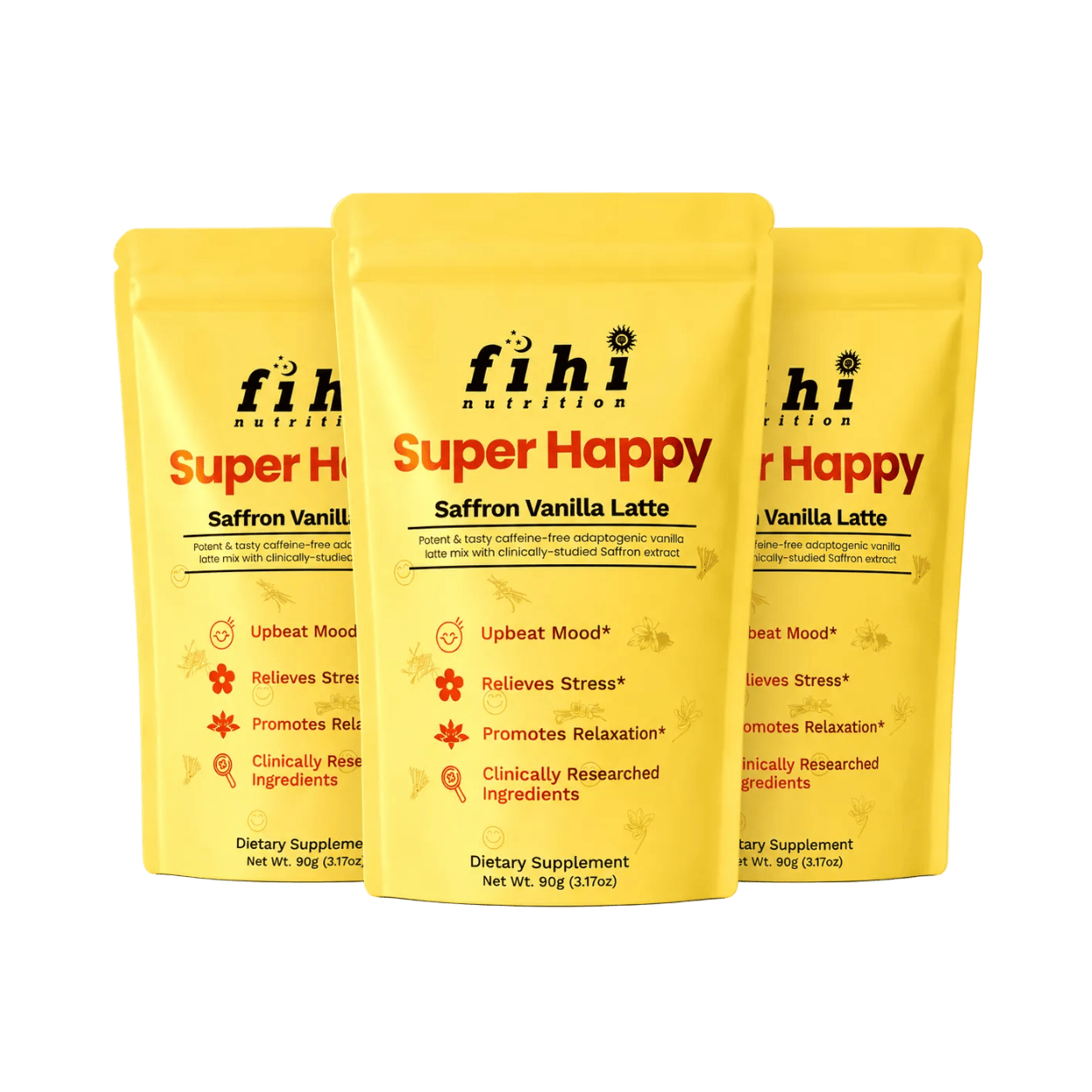 Fihi Nutrition 3 Pack Super Happy - Saffron Vanilla Latte
