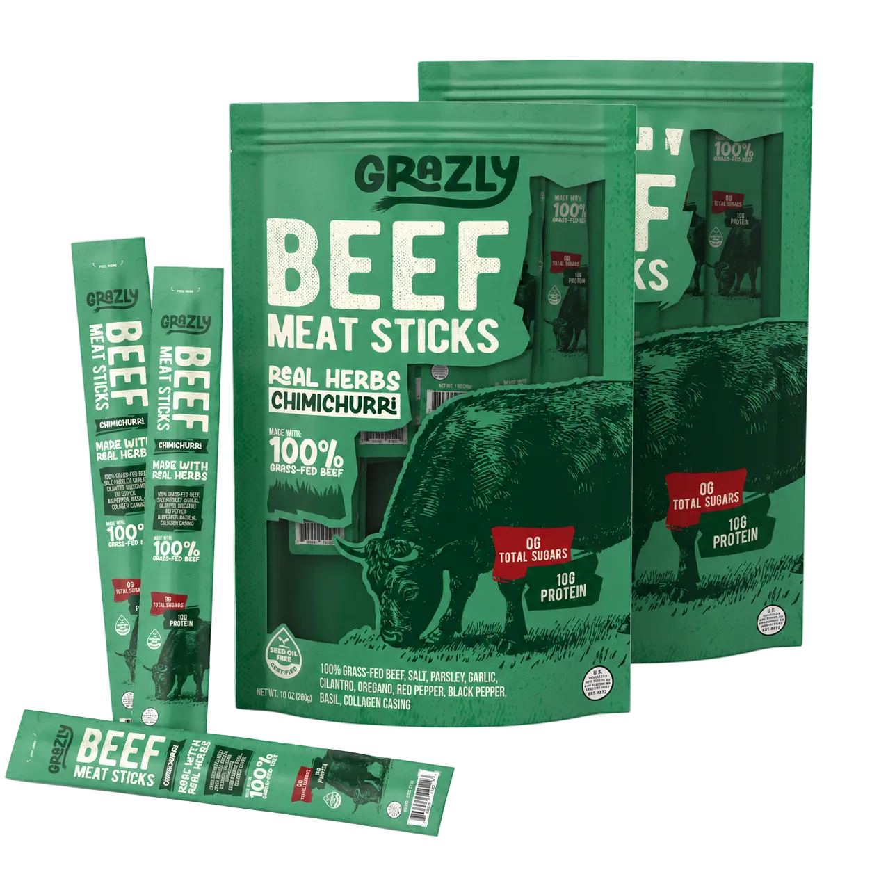 Two pack grazly chimichurri Meat