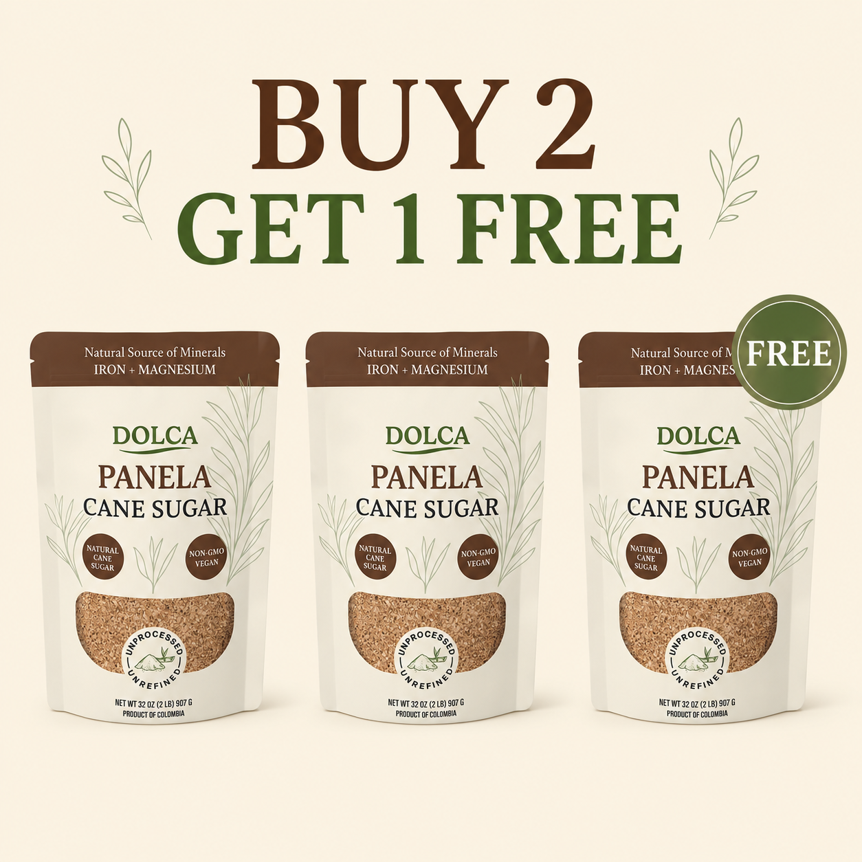 Dolca Sugar Sugar Dolca Panela Sugar – 3 Pack