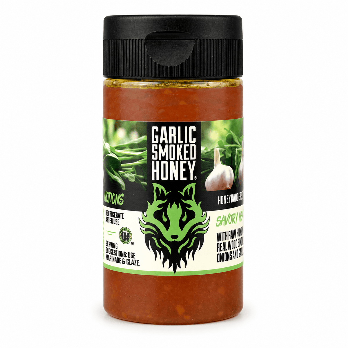 Honey Badgers Bee Farm Garlic Honey Smoked Garlic Honey