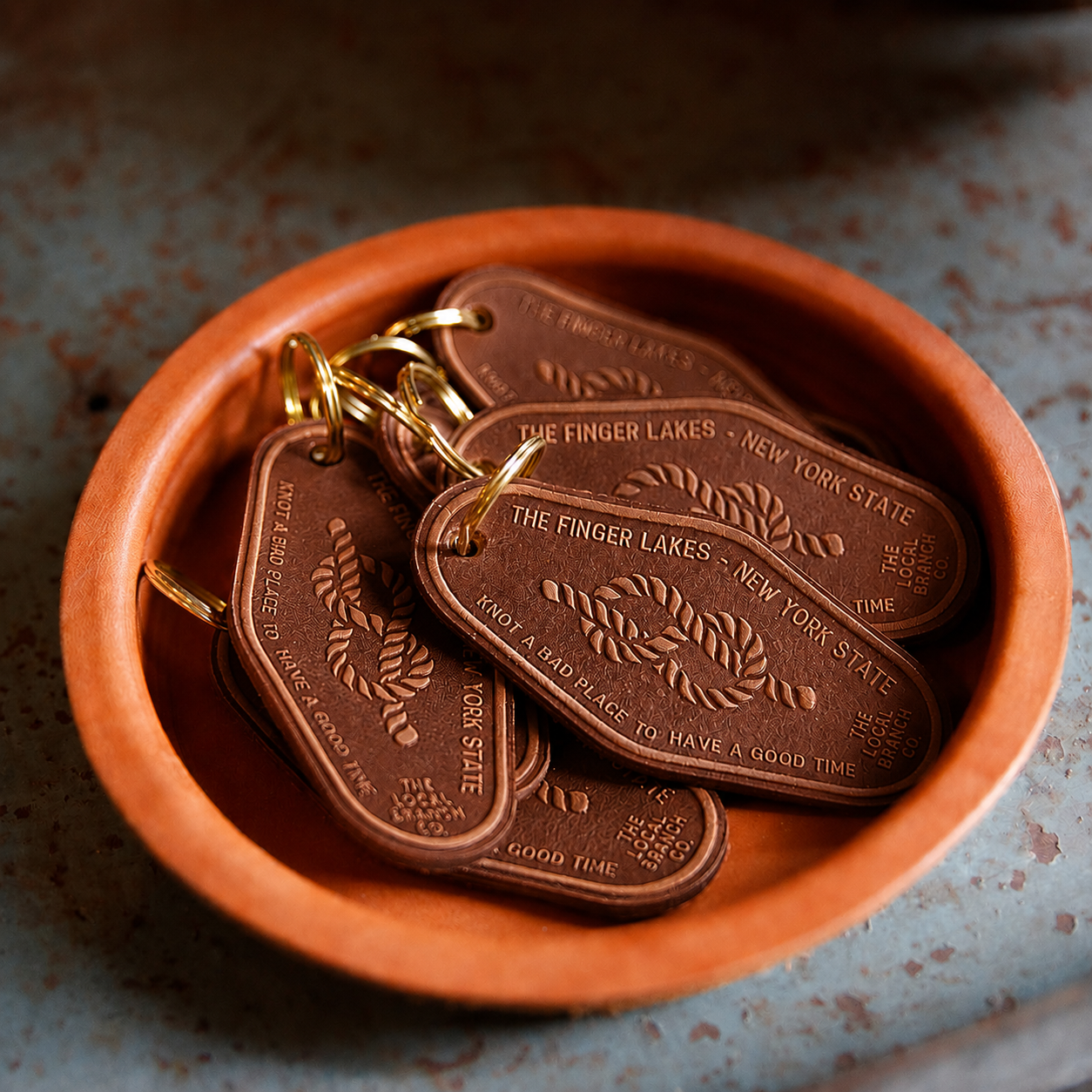 Leather Motel Key Fob - USA Made