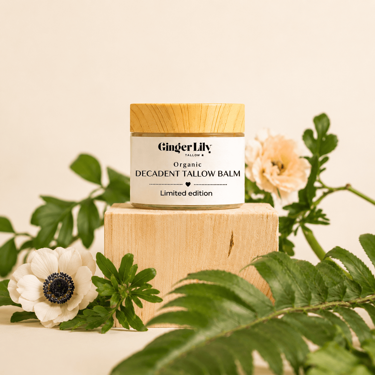 Ginger Lily Tallow 4 oz. Vanilla Rosehip Tallow Balm