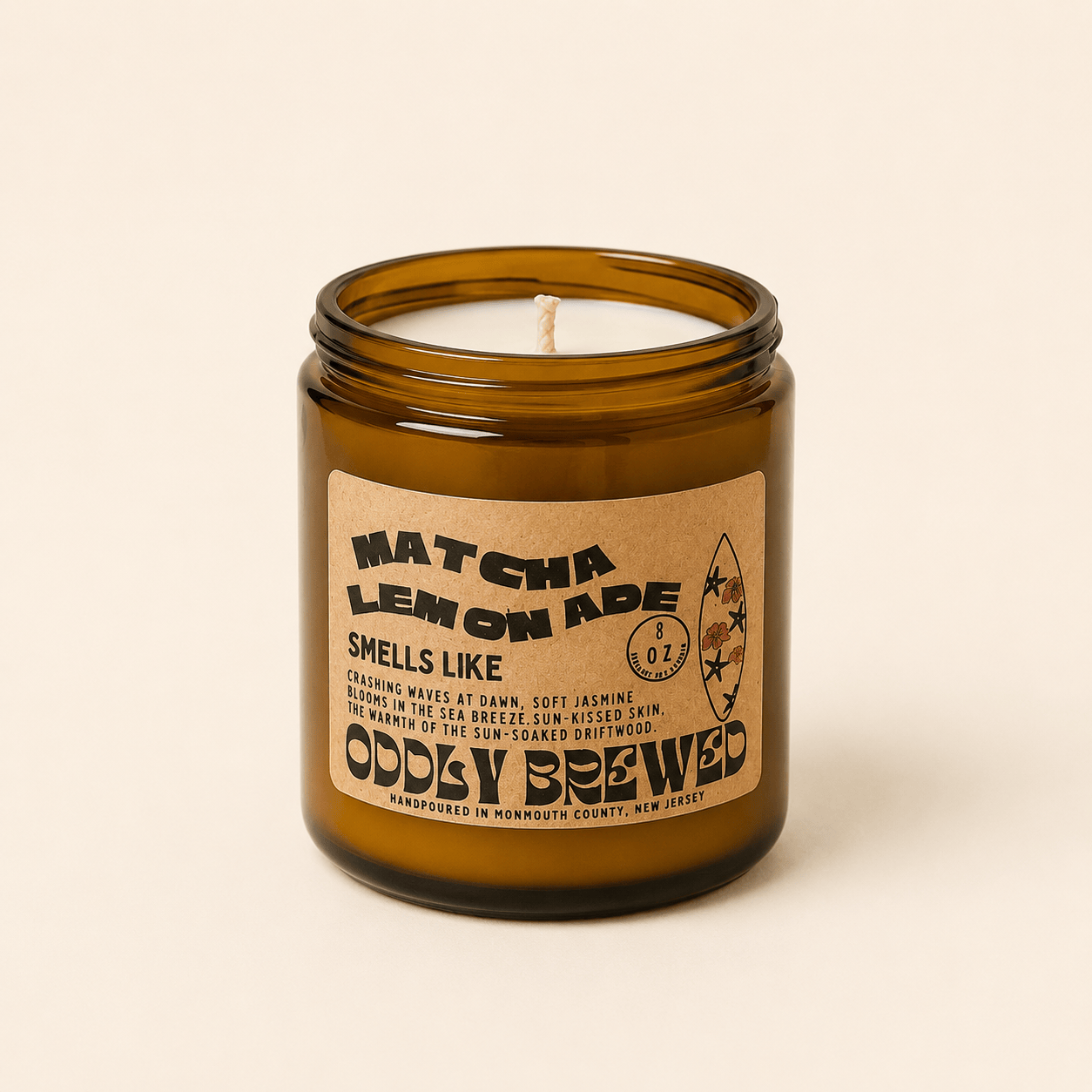 Oddly Brewed Candles Matcha Lemonade Soy Candle