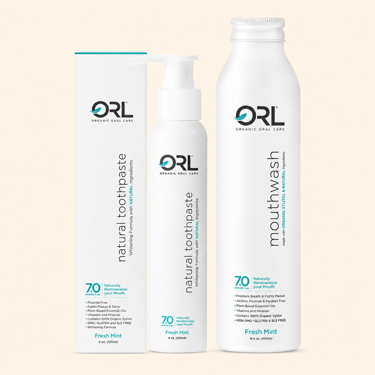 ORL Bundle Fresh Mint Bundle - Toothpaste & Mouthwash