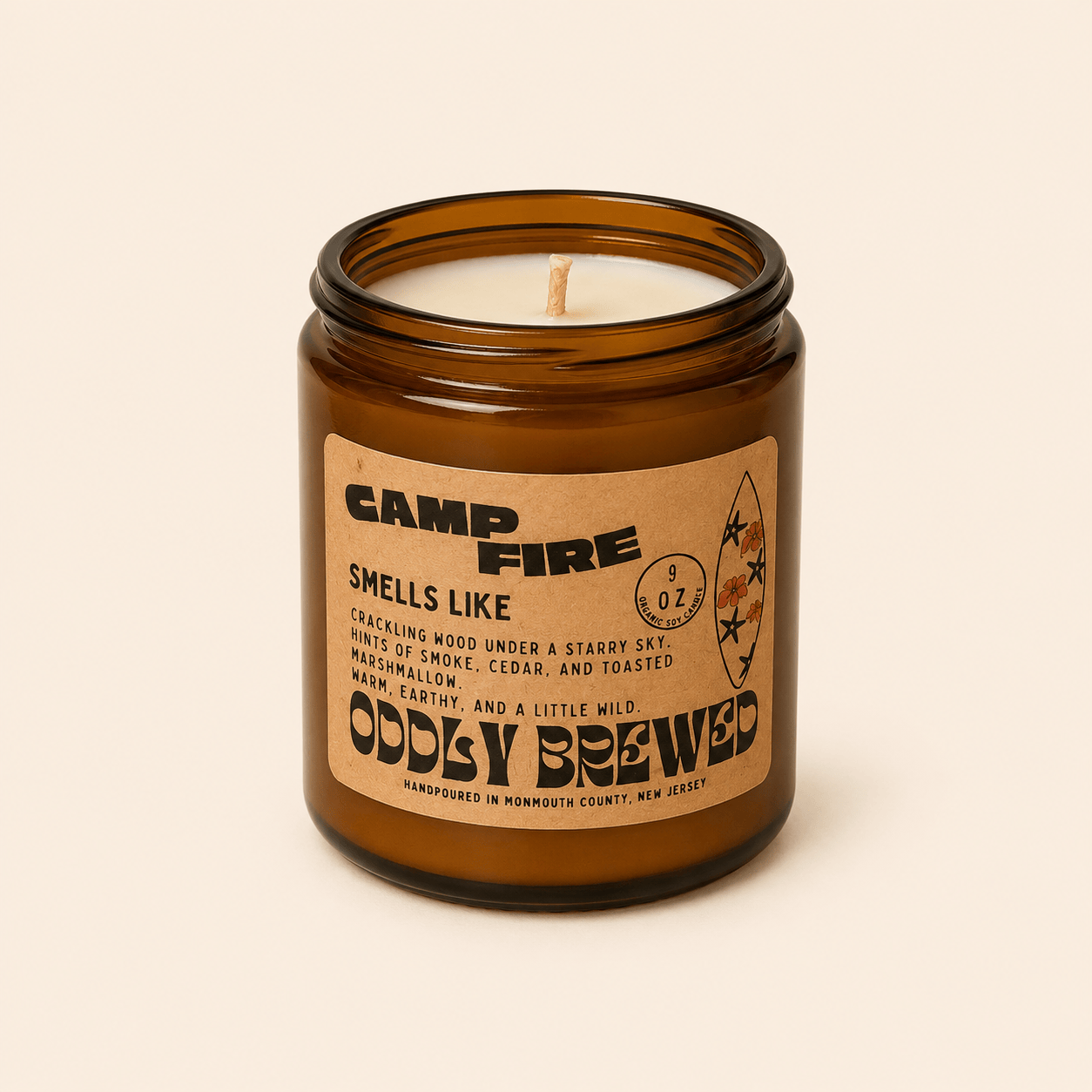 Oddly Brewed Candles Campfire Soy Candle