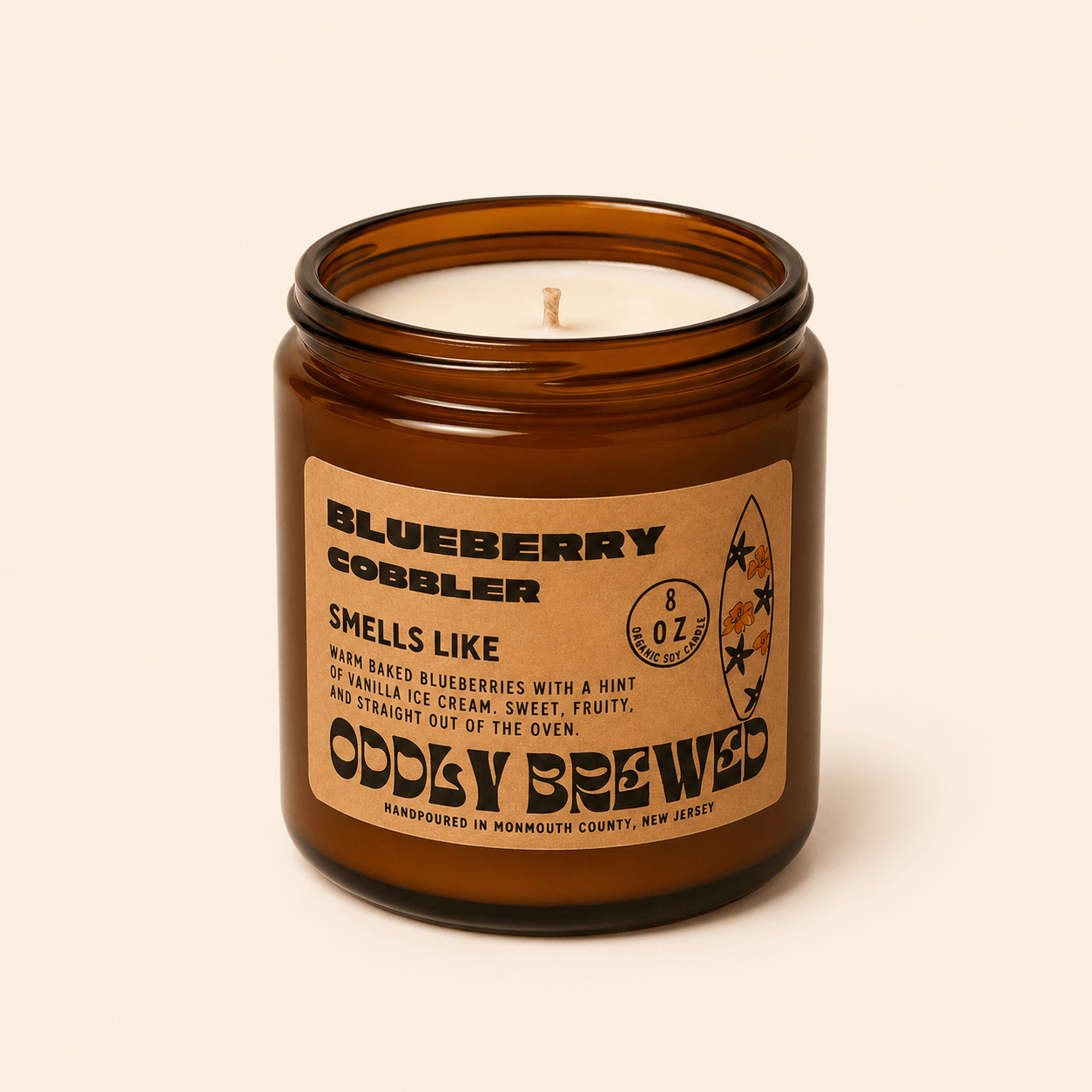 Oddly Brewed Candles Blueberry Cobbler Soy Candle