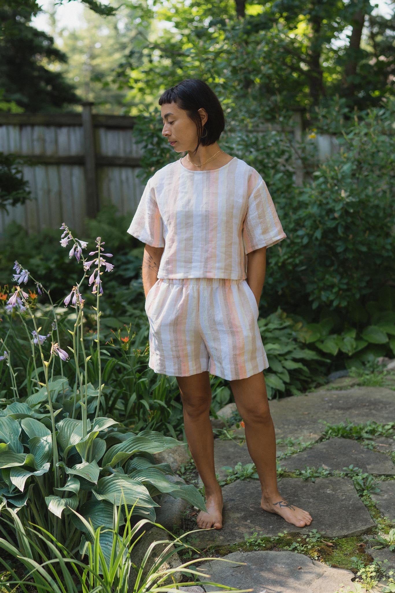 Chloe Tee in Desert Stripe