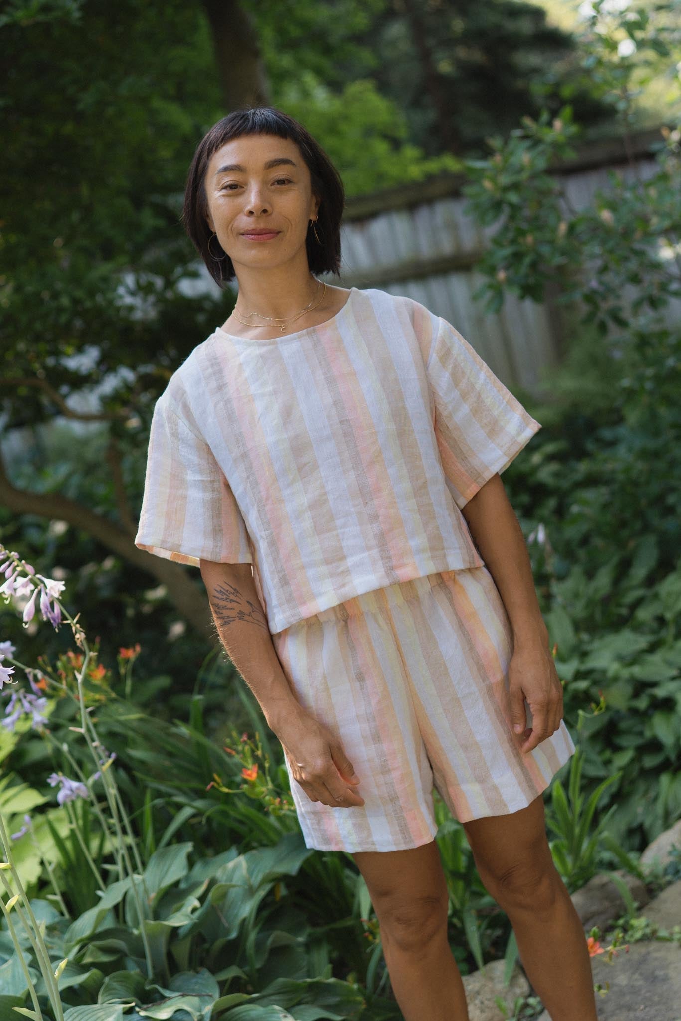 Chloe Tee in Desert Stripe