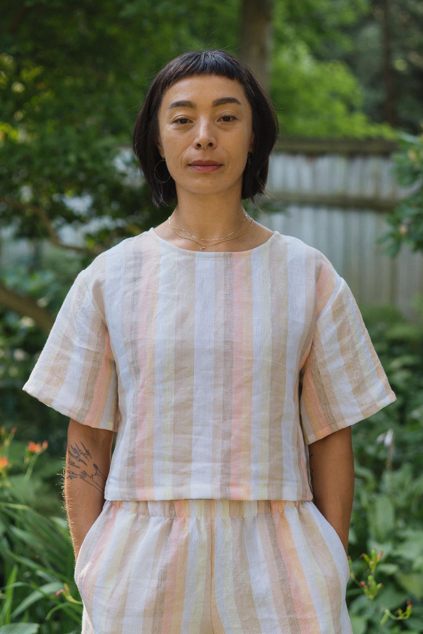 Chloe Tee in Desert Stripe