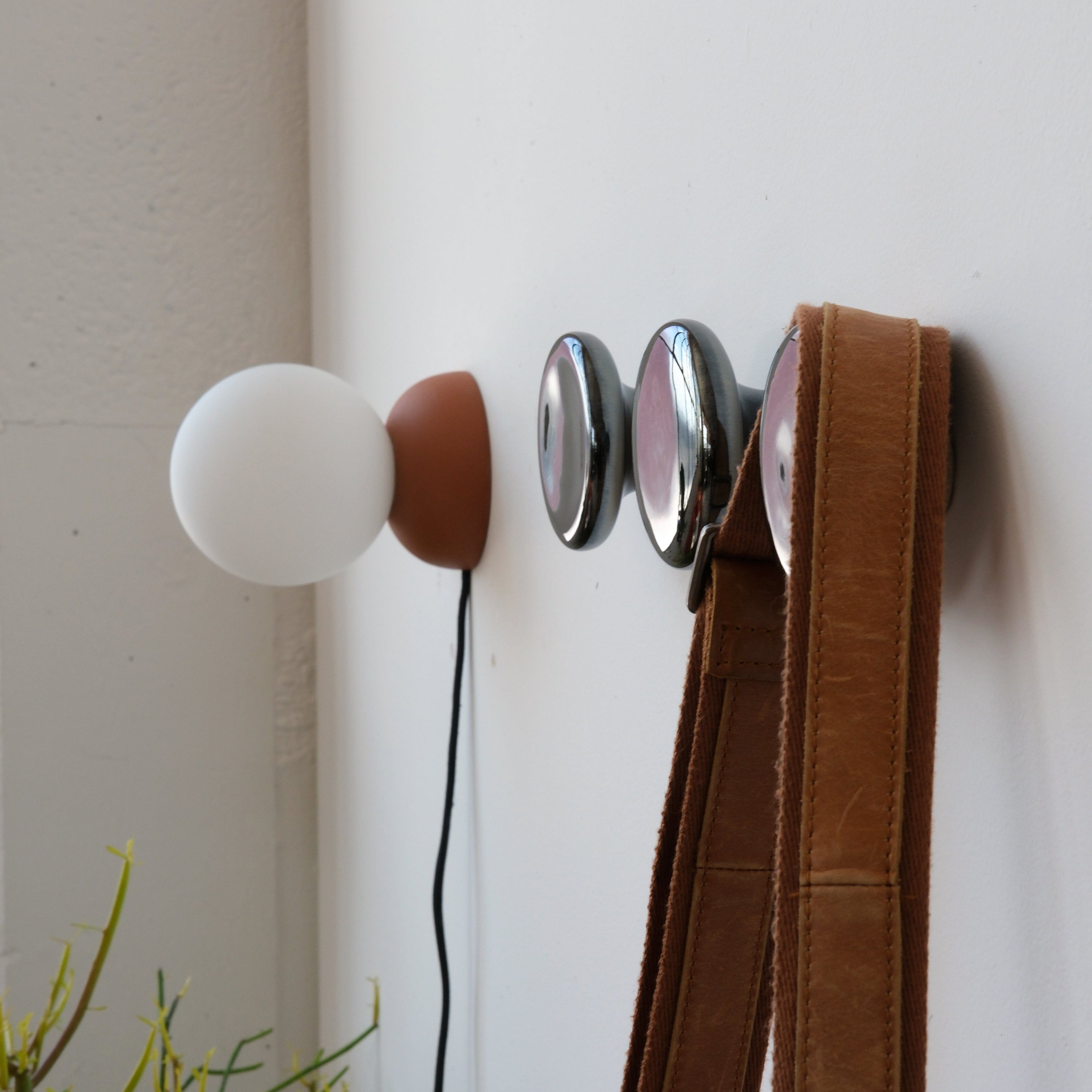 Misewell modern furniture Chrome Sequence coat hook - Mercury