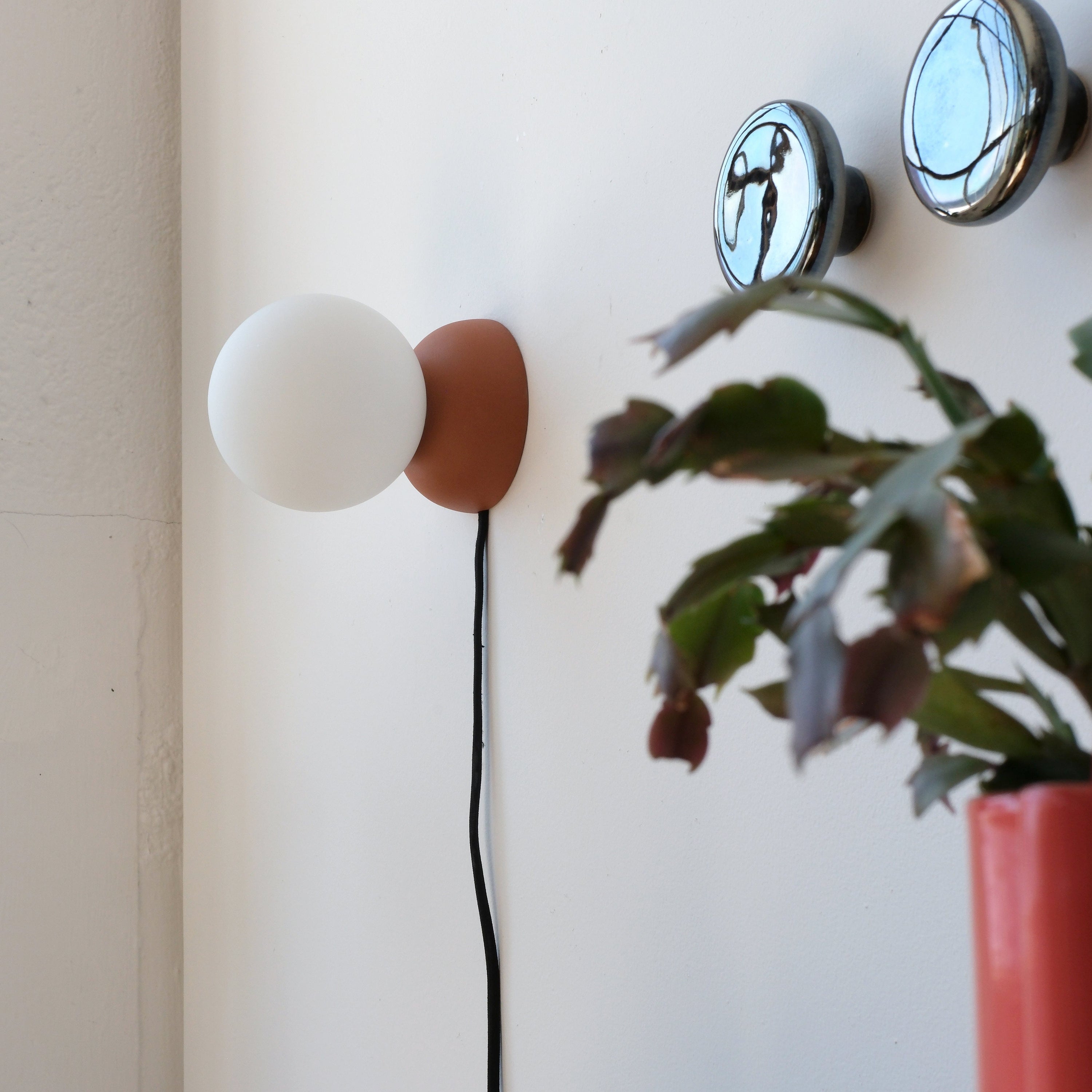 Misewell modern furniture Chrome Sequence coat hook - Mercury
