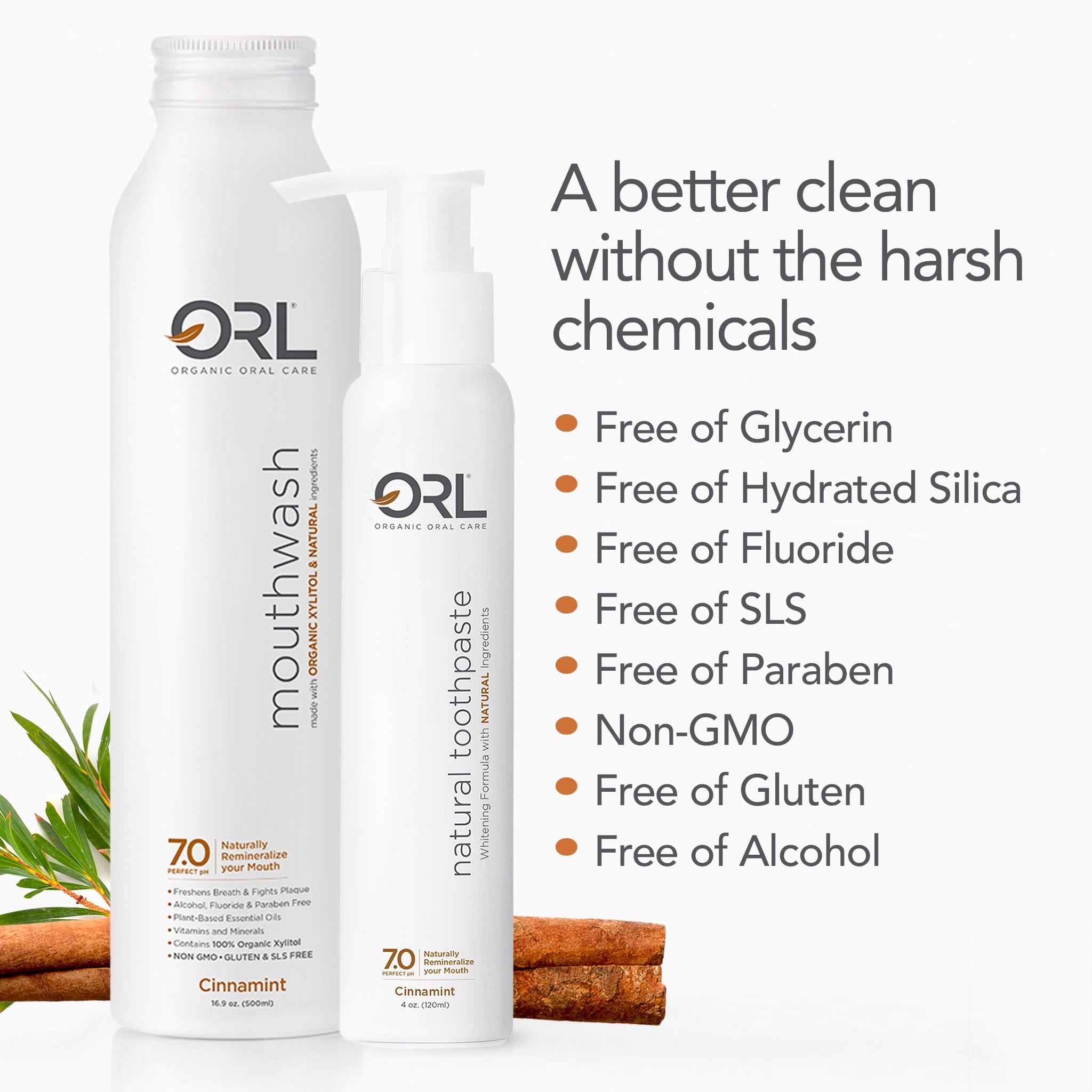 ORL Bundle Cinnamint Bundle - Toothpaste & Mouthwash Combo