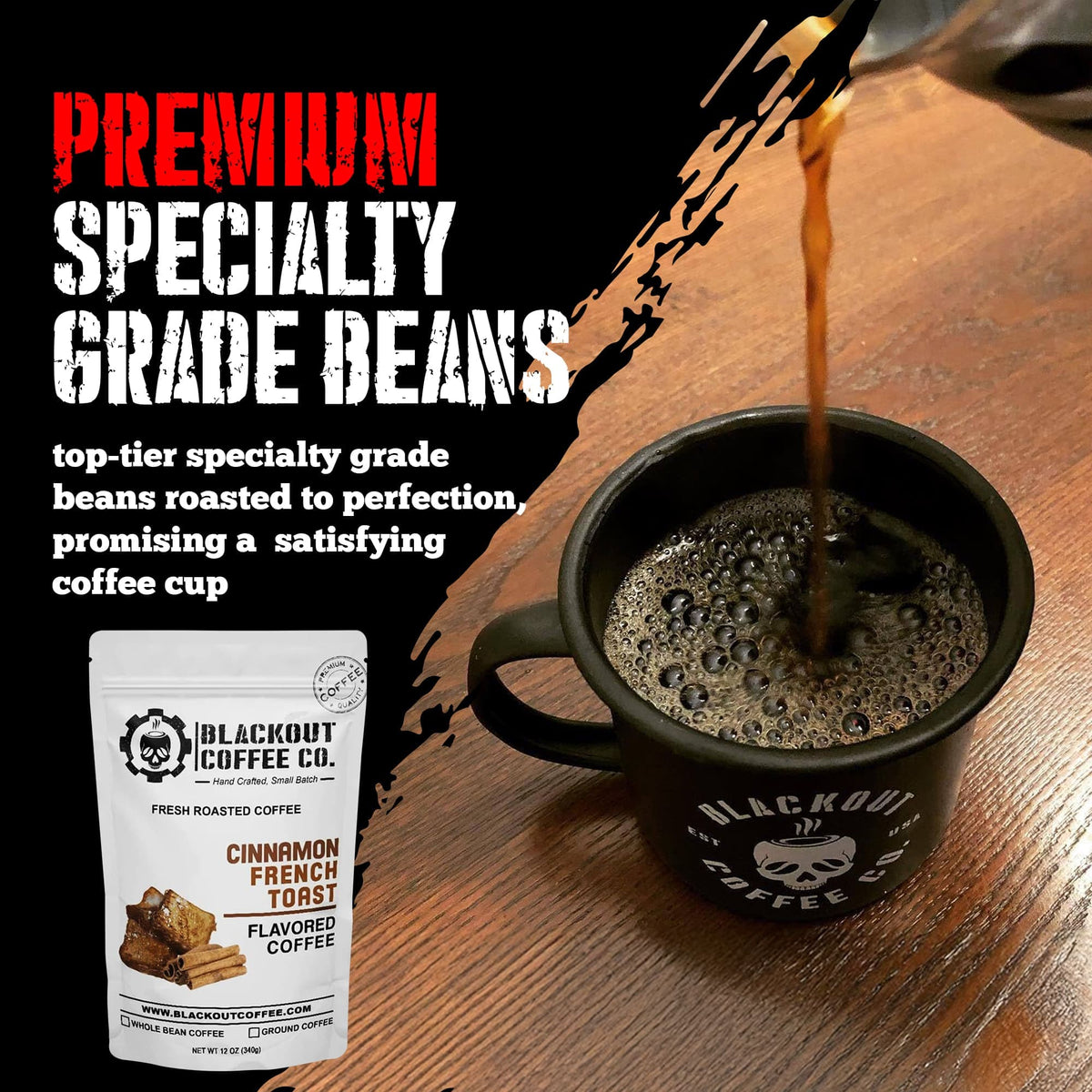 Blackout Coffee Co Coffee Cinnamon French Toast Flavored Coffee