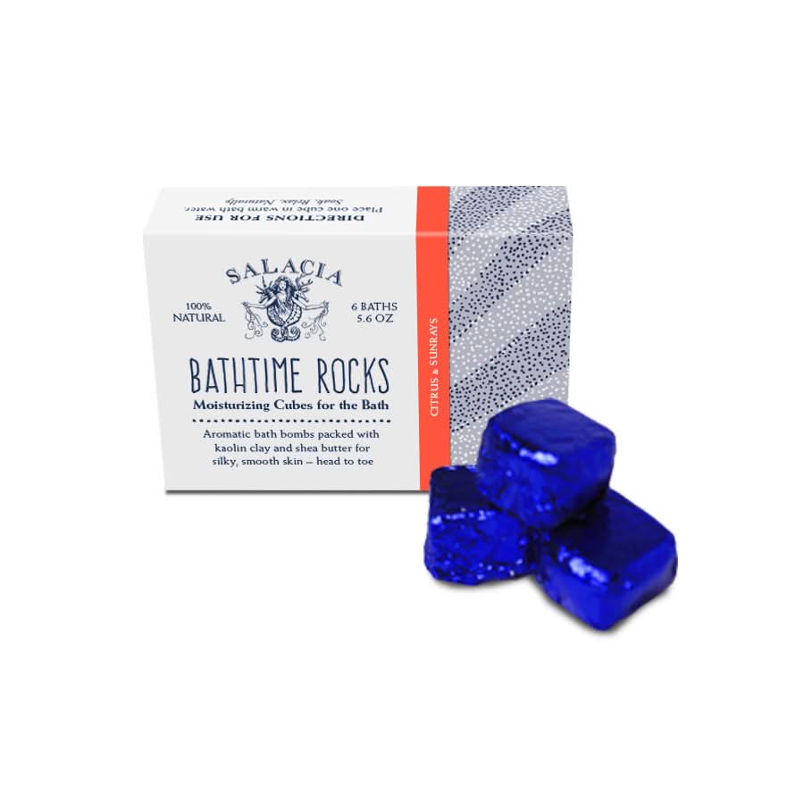 Salacia Salts Bath & Body Citrus & Sunrays BathTime Rocks (Set of 6)
