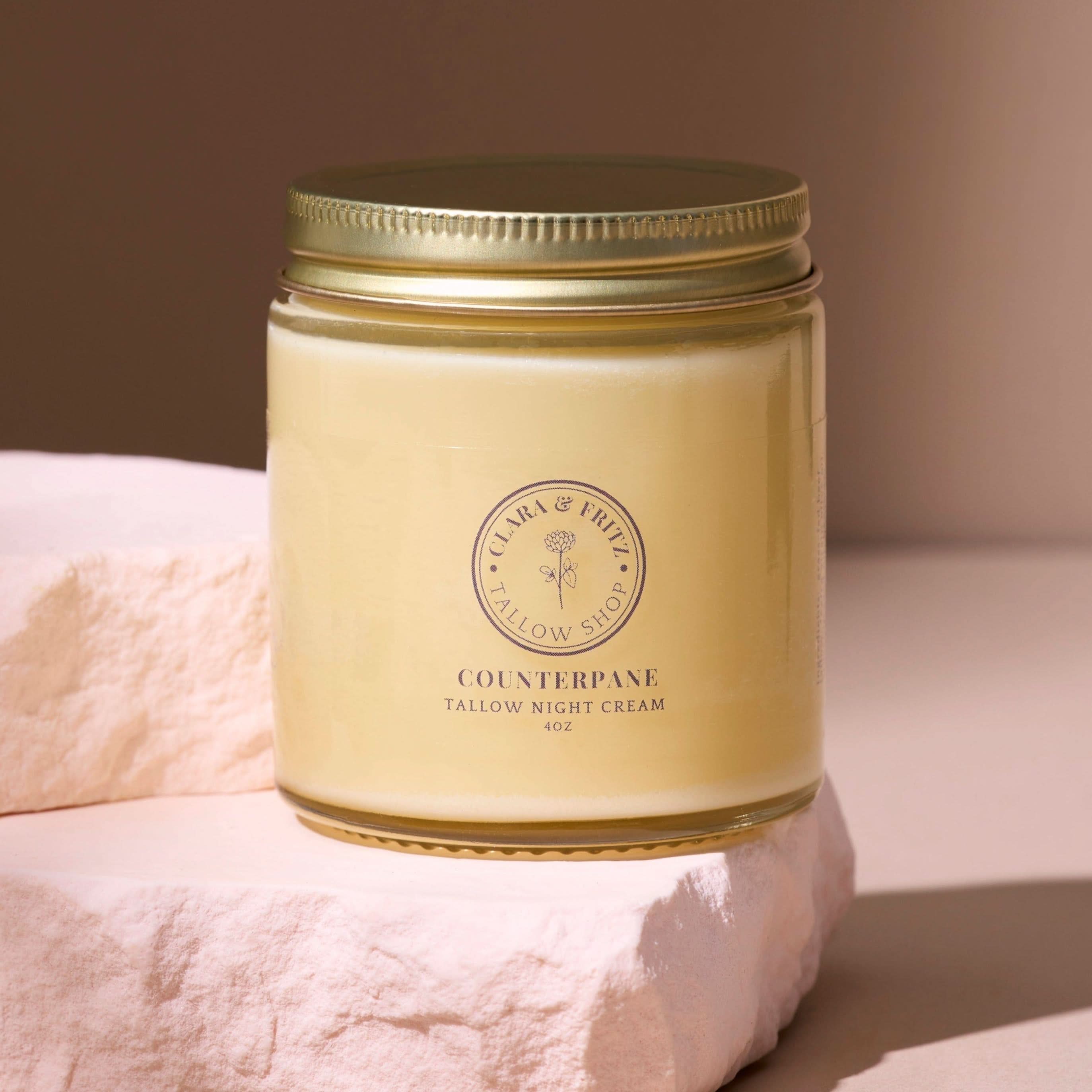 Clara & Fritz Tallow Shop Lotion & Moisturizer 4 oz Clara & Fritz Counterpane Tallow Night Cream