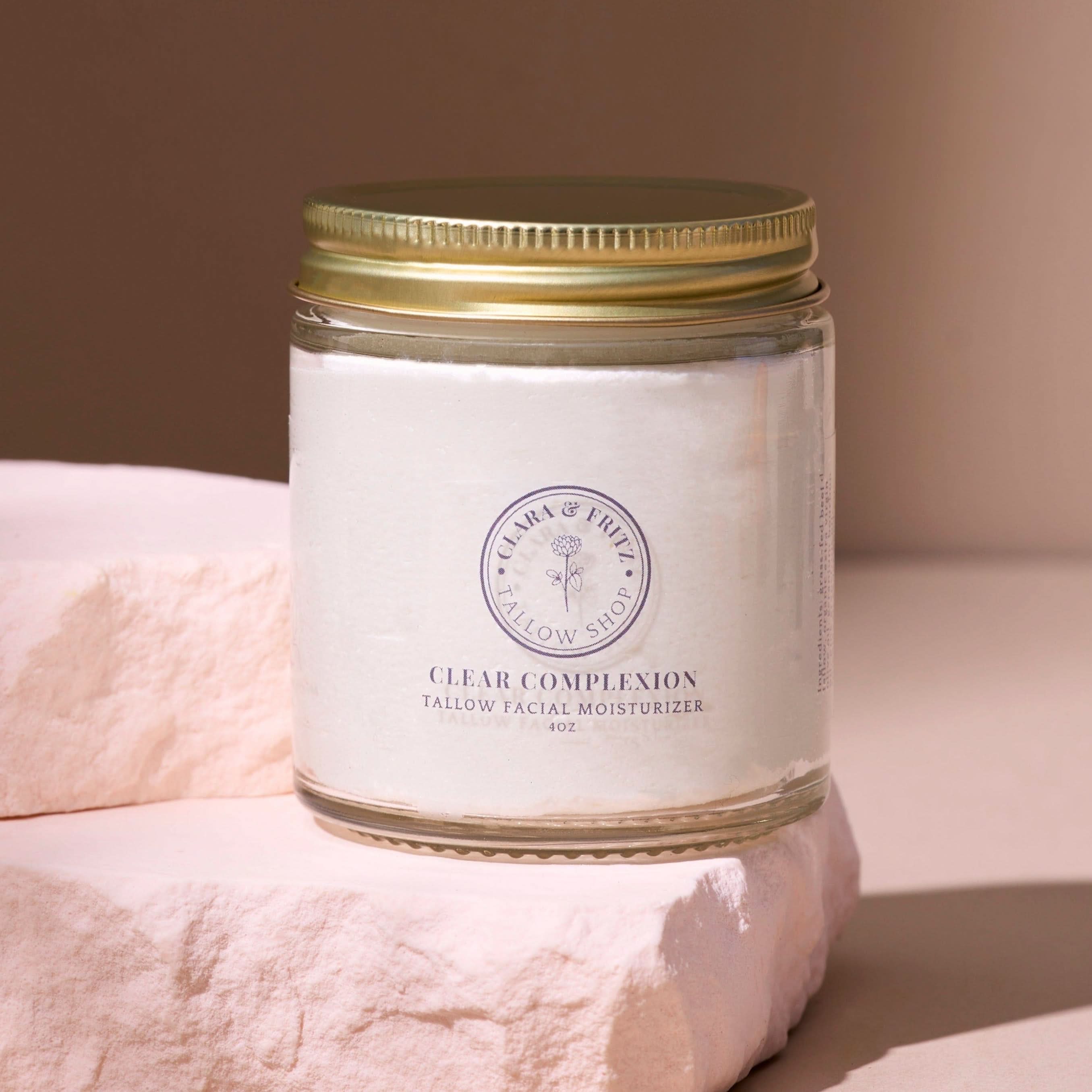 Clara & Fritz Tallow Shop Lotion & Moisturizer 4 fl oz Clara & Fritz Clear Complexion Whipped Tallow Facial Moisturizer