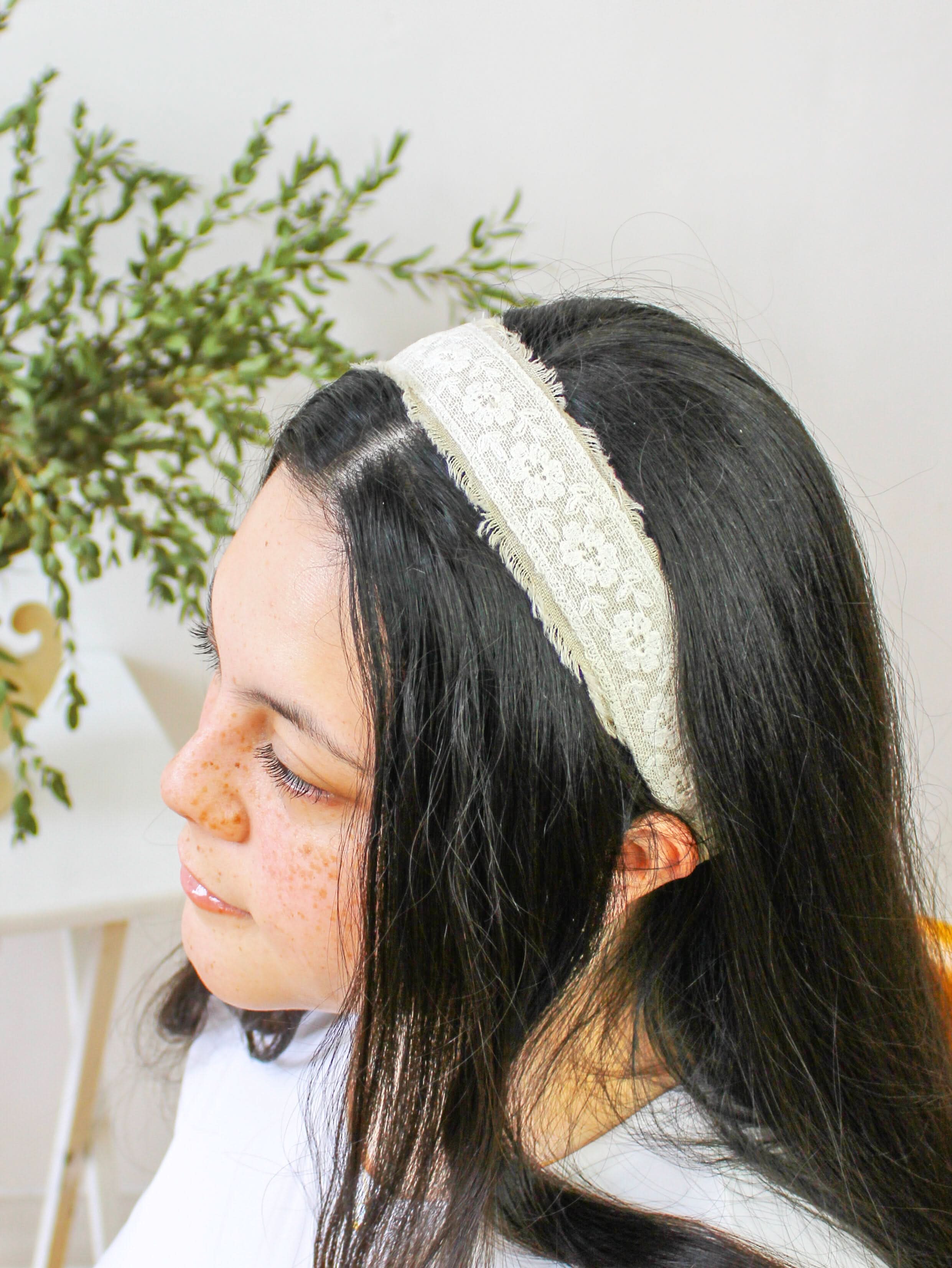 Ash & Rose Clara Lace and Linen Headband