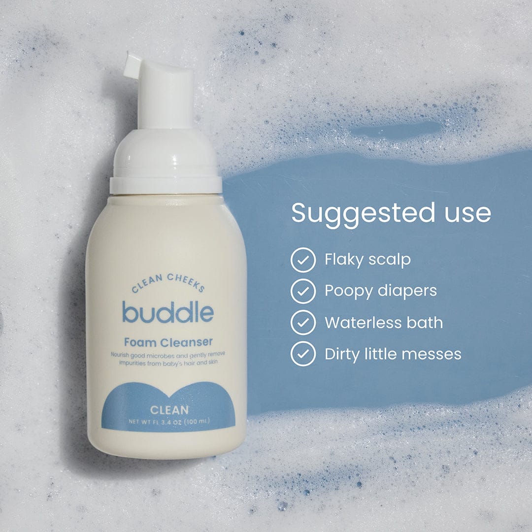 Buddle Skincare Diaper Rash Treatment, Foam Cleanser Buddle Clean Baby Skin