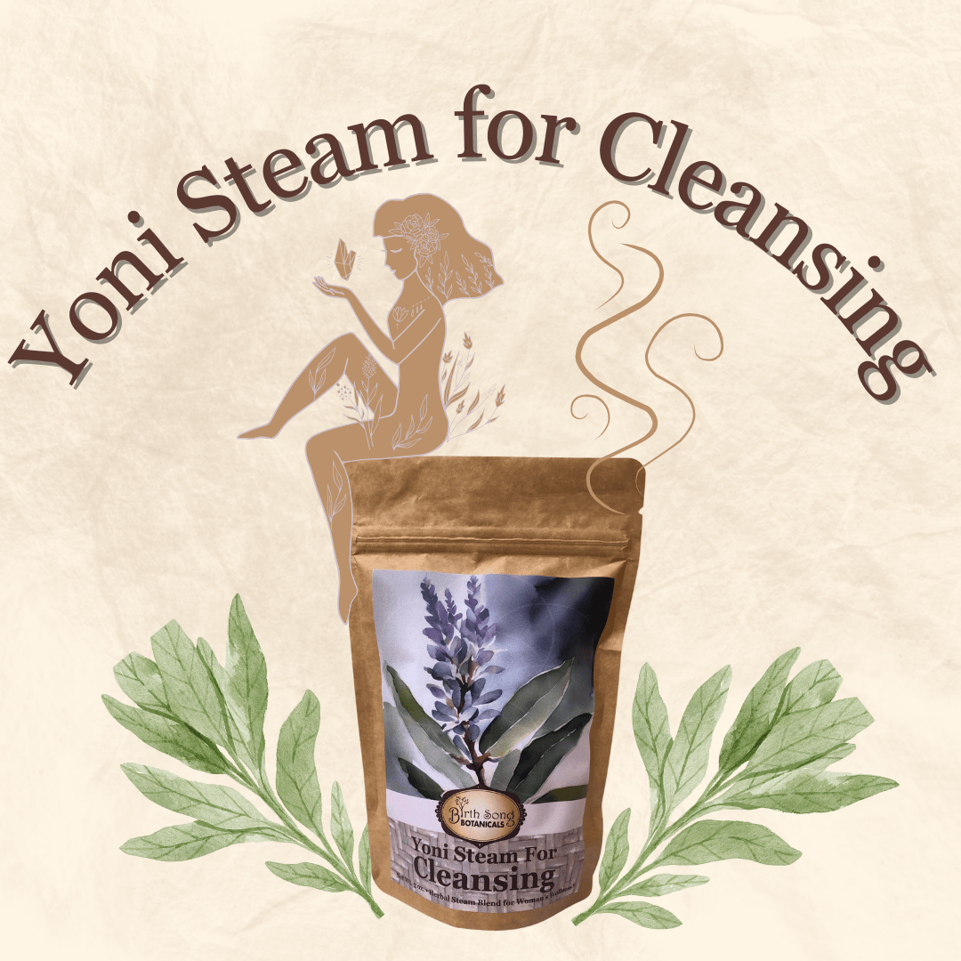 Birth Song Botanicals Co. Yoni steam Yoni Steam for Cleansing- Vaginal Steaming Herbs, Womb Blessing and Purify Herbs for V Steaming, Organic Herbal Blend For Uterine Wellness* 3 oz.