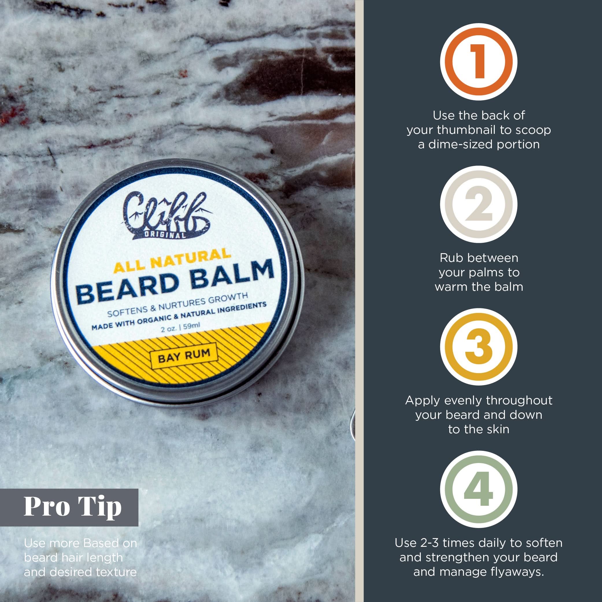 Beard Balm Puck - Bay Rum - My American Goods