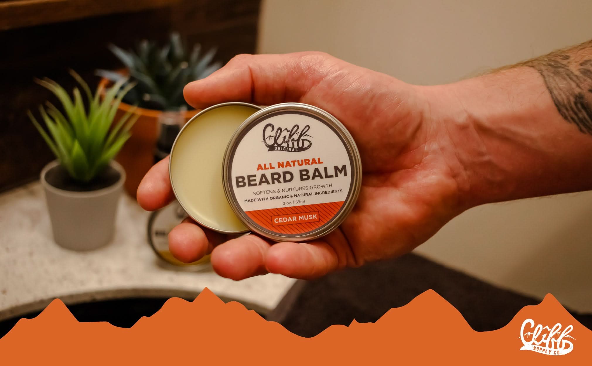 Beard Balm Puck - Cedar Musk - My American Goods