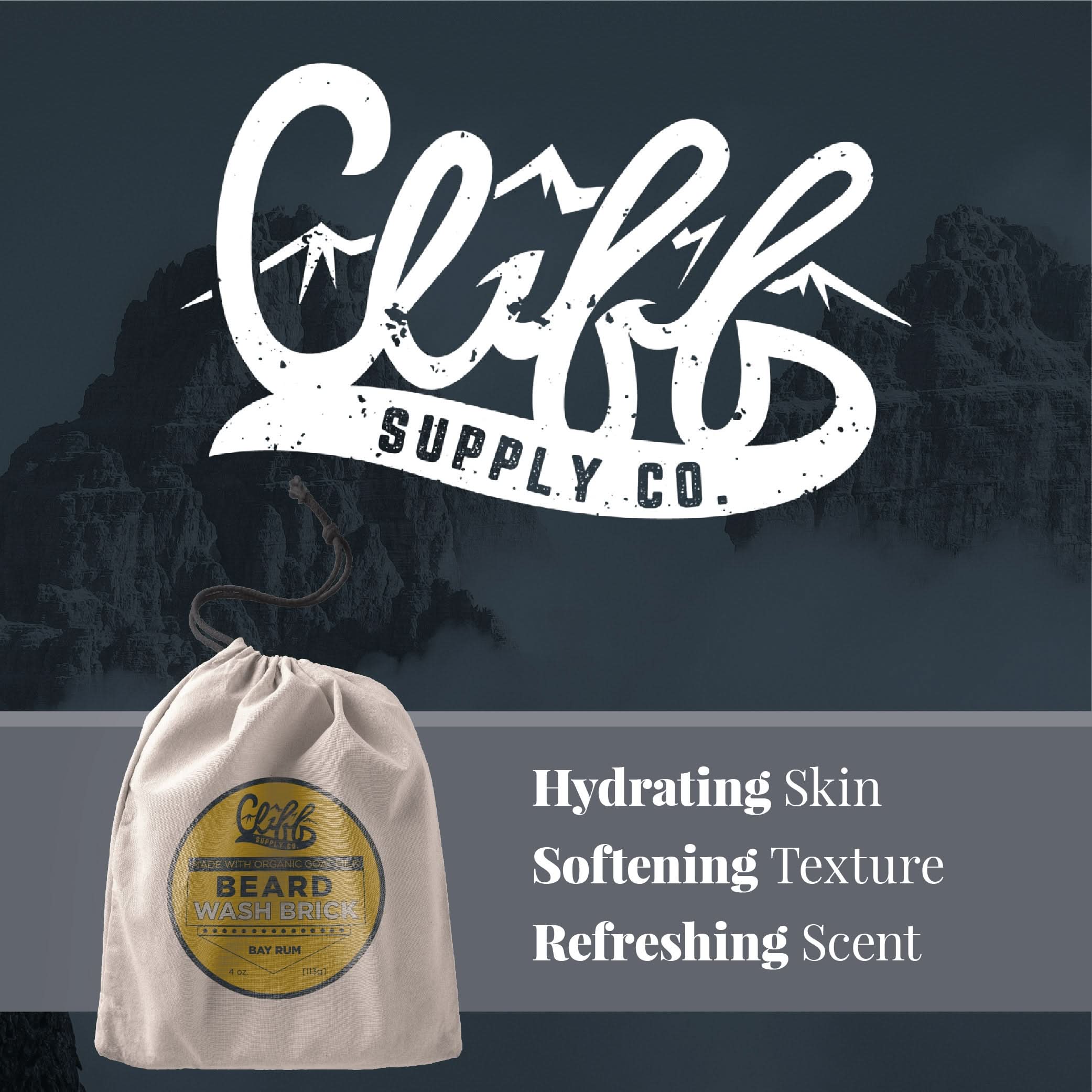 Cliff Supply Beard Wash Brick CLFA015 Beard Wash Brick - Bay Rum