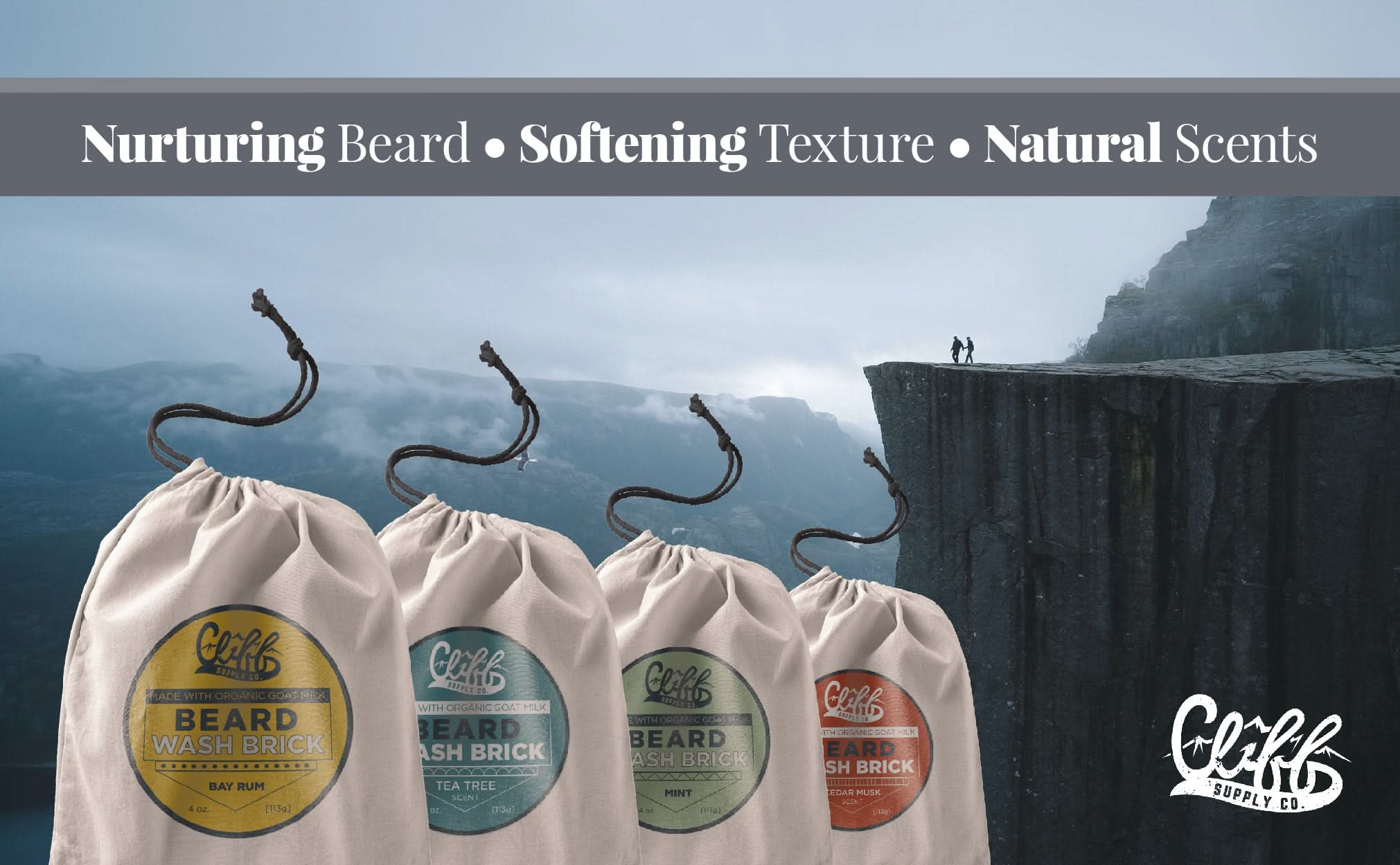 Cliff Supply Beard Wash Brick CLFA010 Beard Wash Brick - Cedar Musk