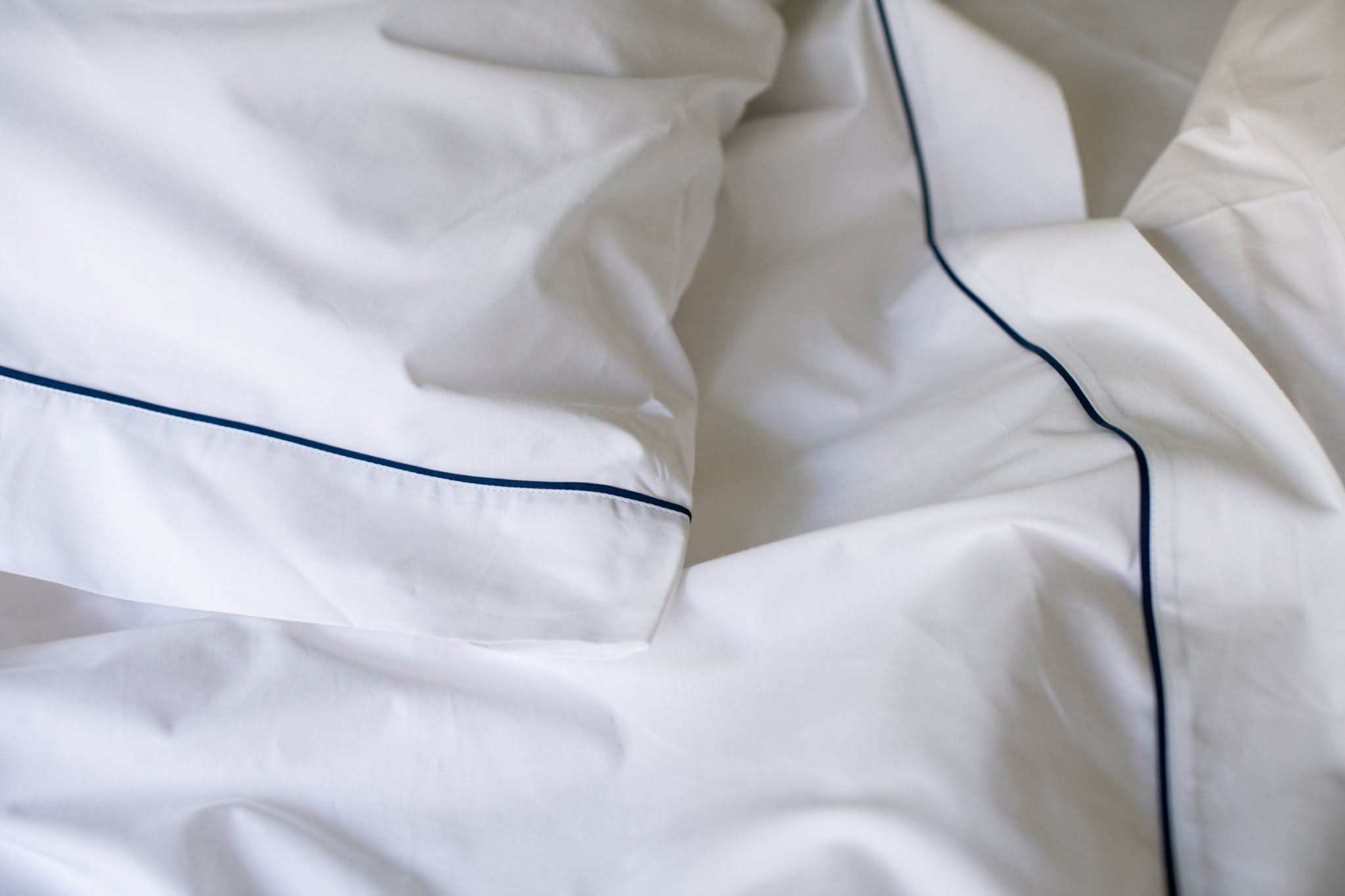 Cotton Piping Design Bed Sheet Set - My American Goods
