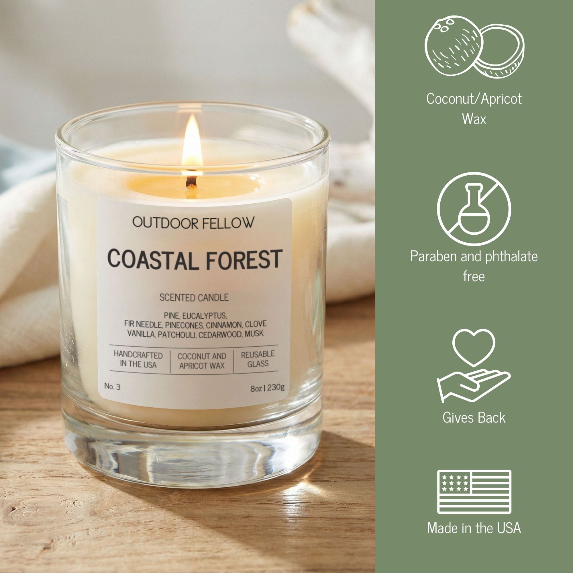 Outdoor Fellow Candles Coastal Forest Scented Candle