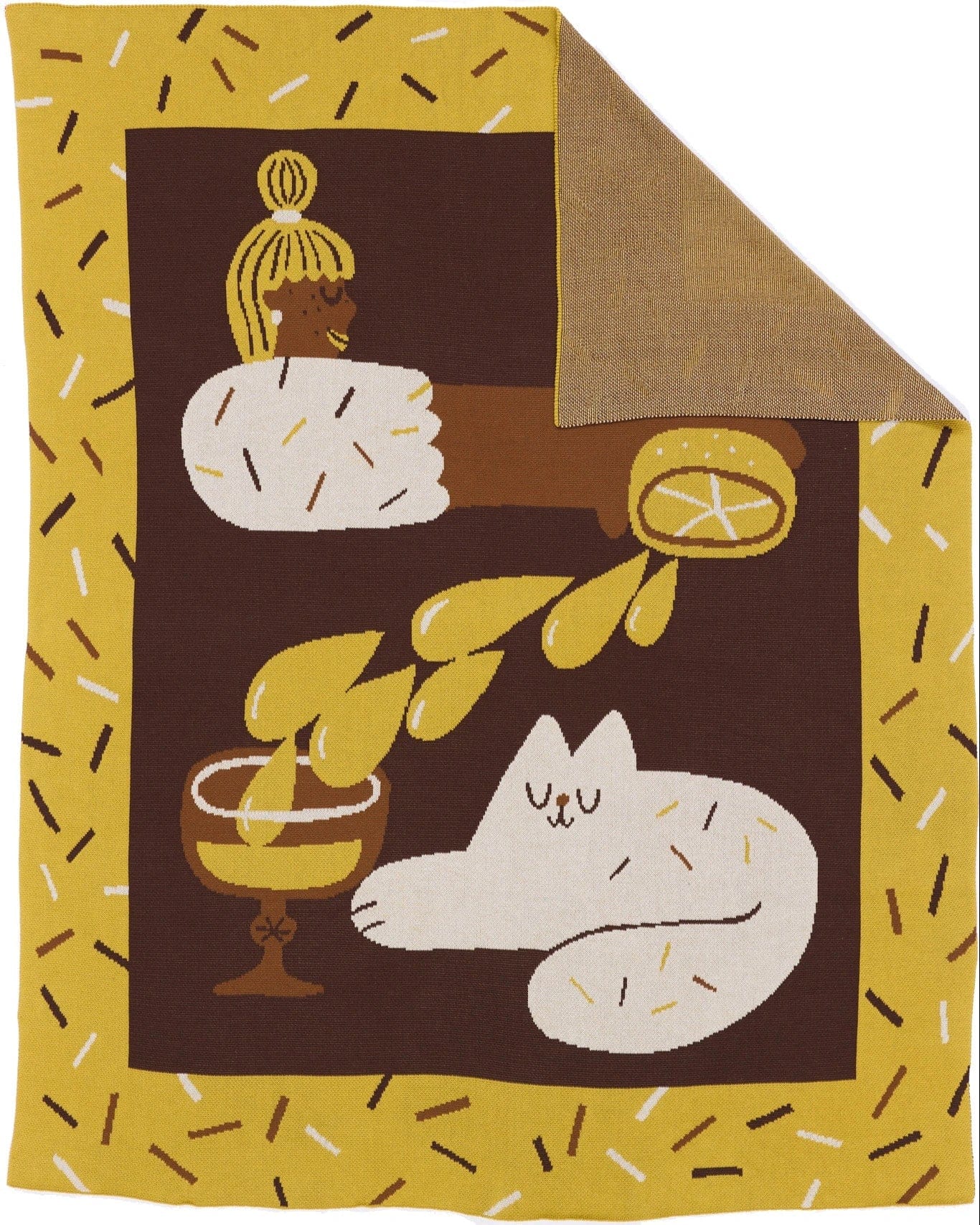 Cocktail Cat - Throw Blanket