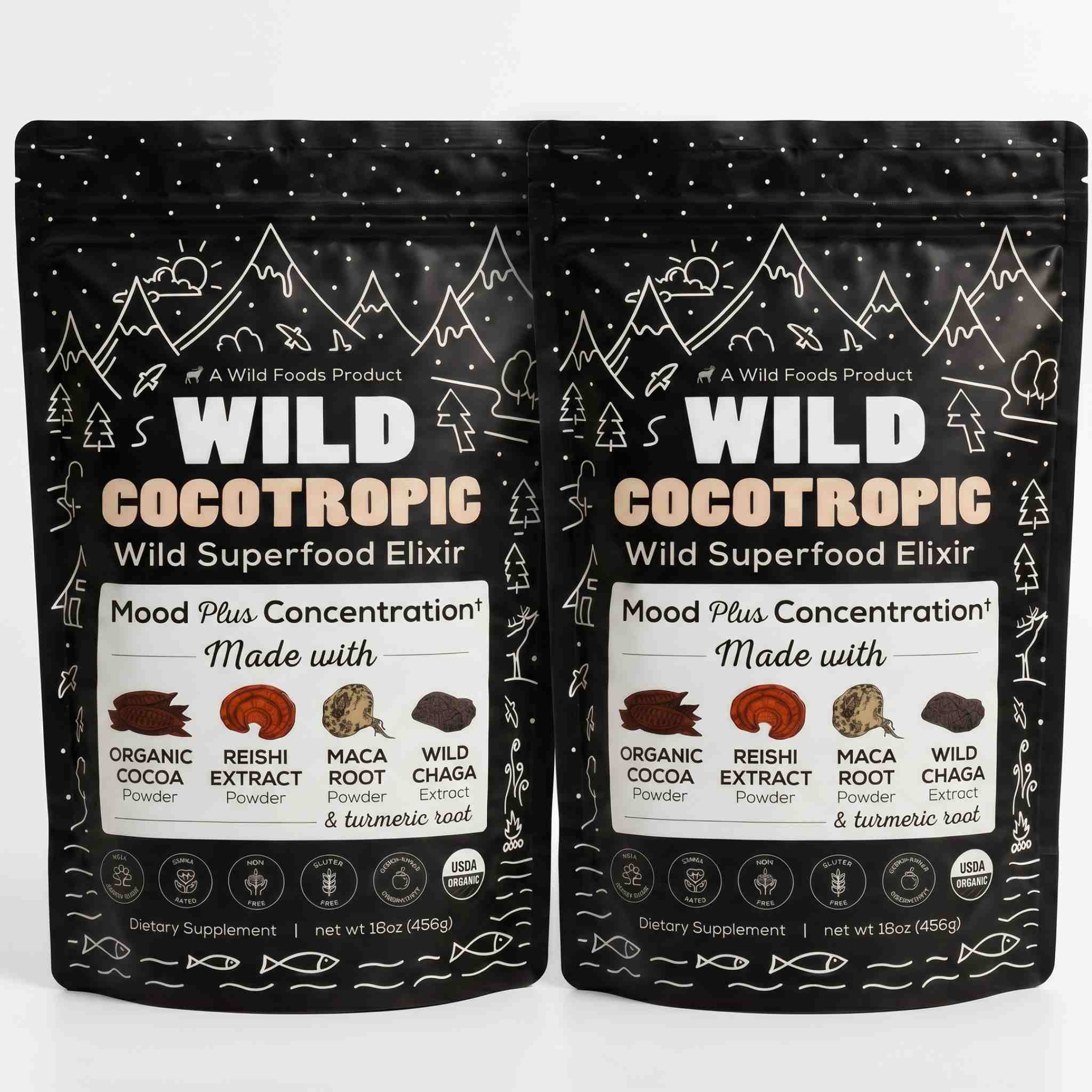 CocoTropic, 32 servings – Organic Mushroom Mix for Energy & Focus