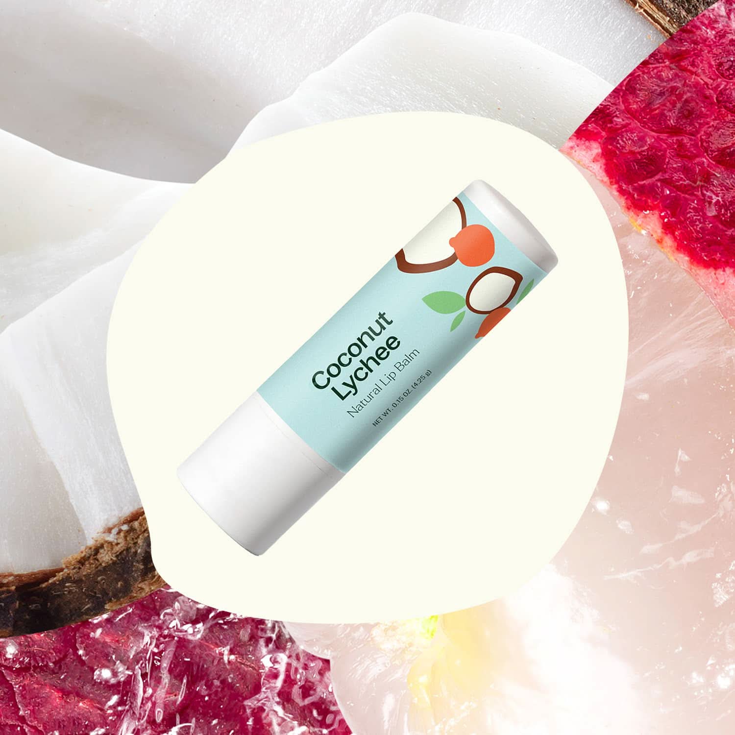 Coconut Lychee Natural Lip Balm - My American Goods