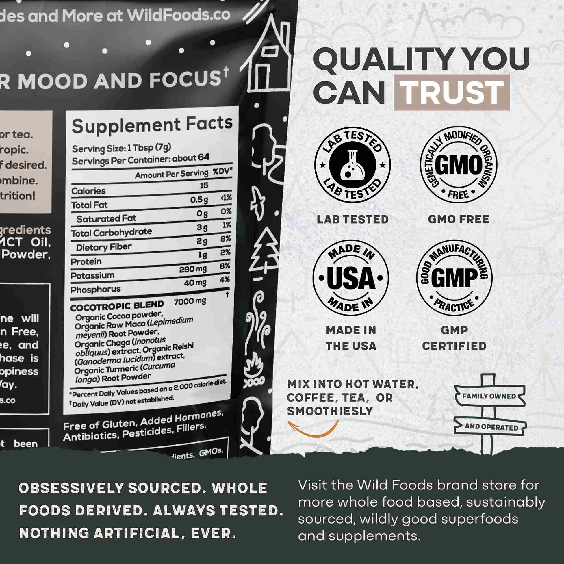 CocoTropic, 32 servings – Organic Mushroom Mix for Energy & Focus