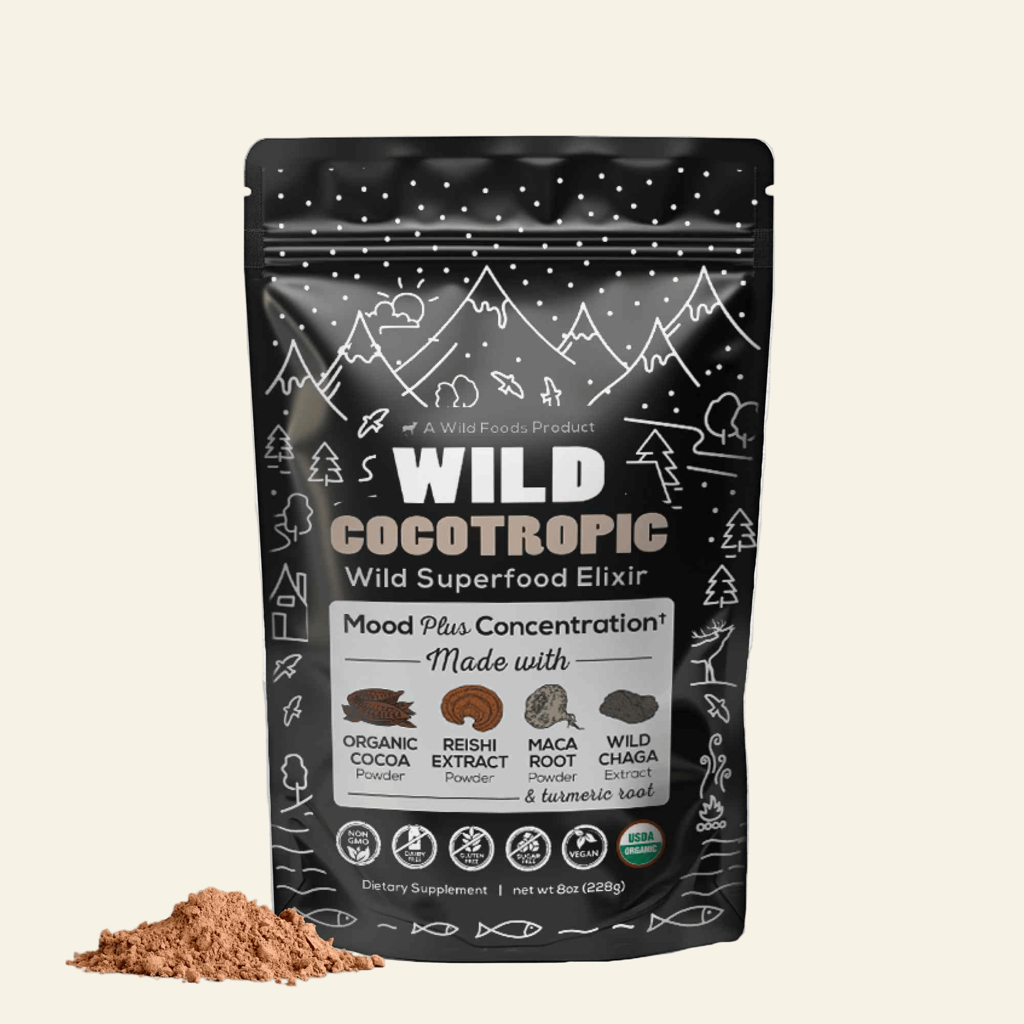 CocoTropic, 32 servings – Organic Mushroom Mix for Energy & Focus - My American Goods