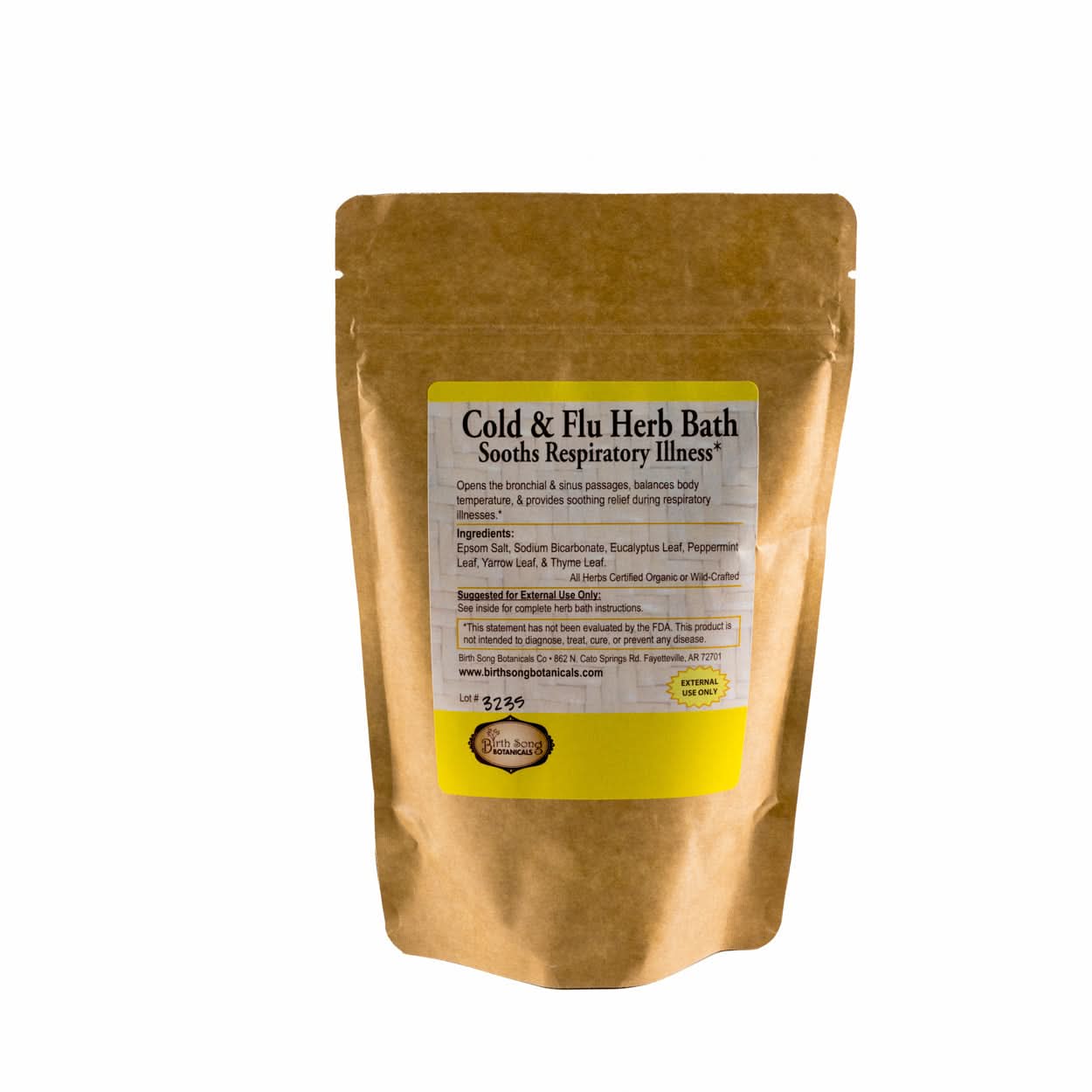 Birth Song Botanicals Co. Herb Baths Cold and Flu Herbal Bath* with Eucalyptus 16 oz.