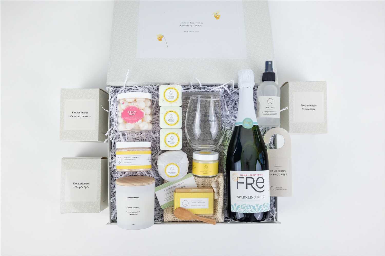 Lizush Gift set for new mom Congratulations gift basket, Celebration gift box