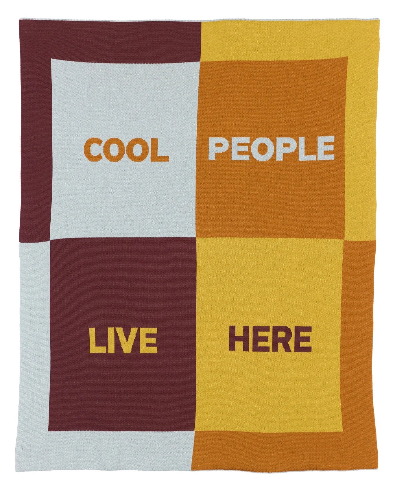 Biquette Throw Blanket Dorothy in Egyptian Cotton Cool People Live Here - Throw Blanket