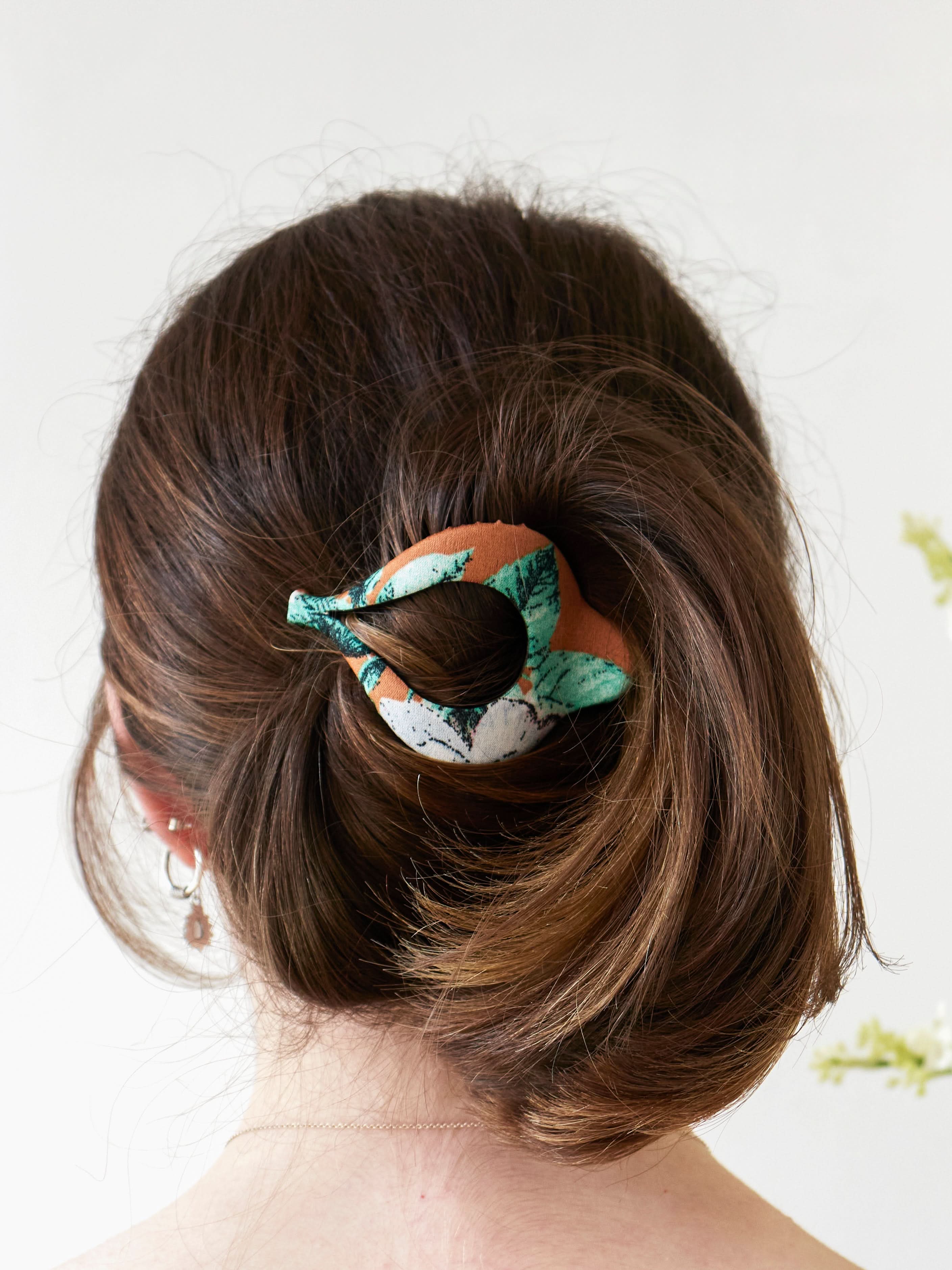Copper Floral Arc Hair Clip - My American Goods
