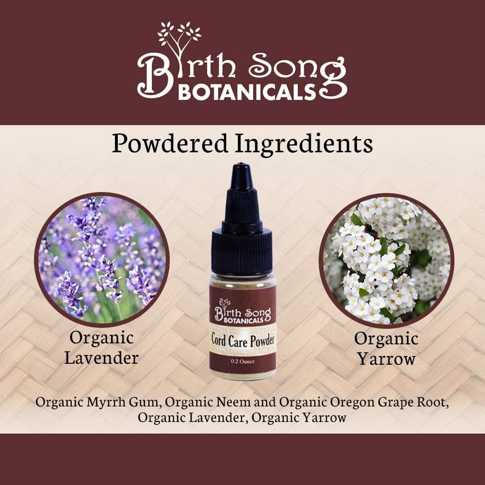 Birth Song Botanicals Co. Birth & Newborn Herbal Baby Powder – Organic Botanical Blend (0.2 oz)