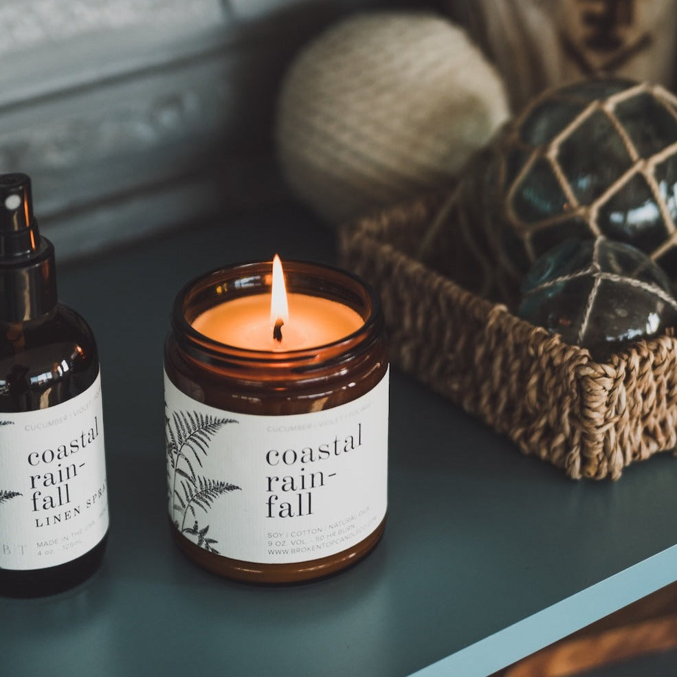 Coastal Rainfall Soy Candle - My American Goods