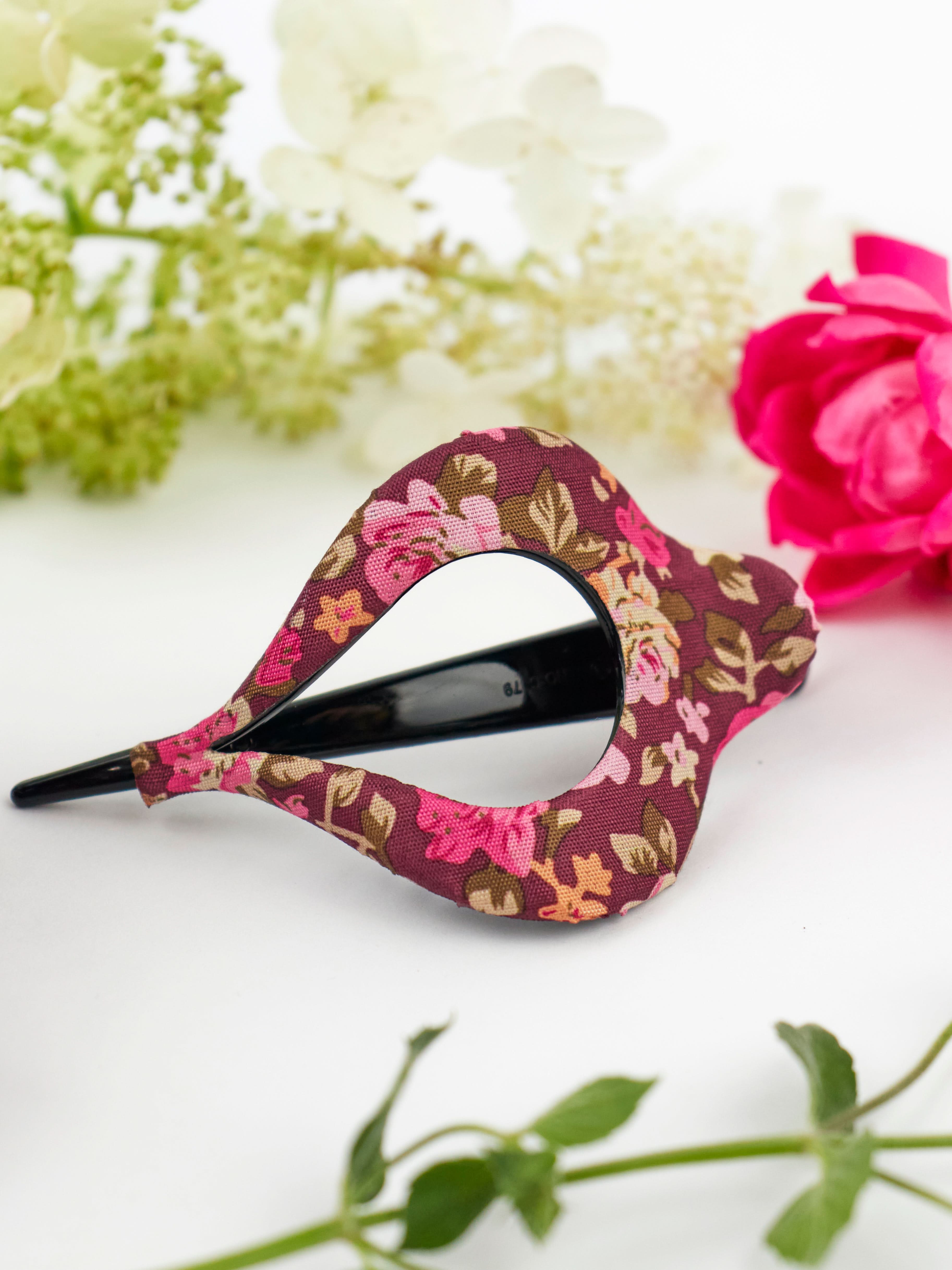 Cottage Rose Arc Hair Clip - My American Goods