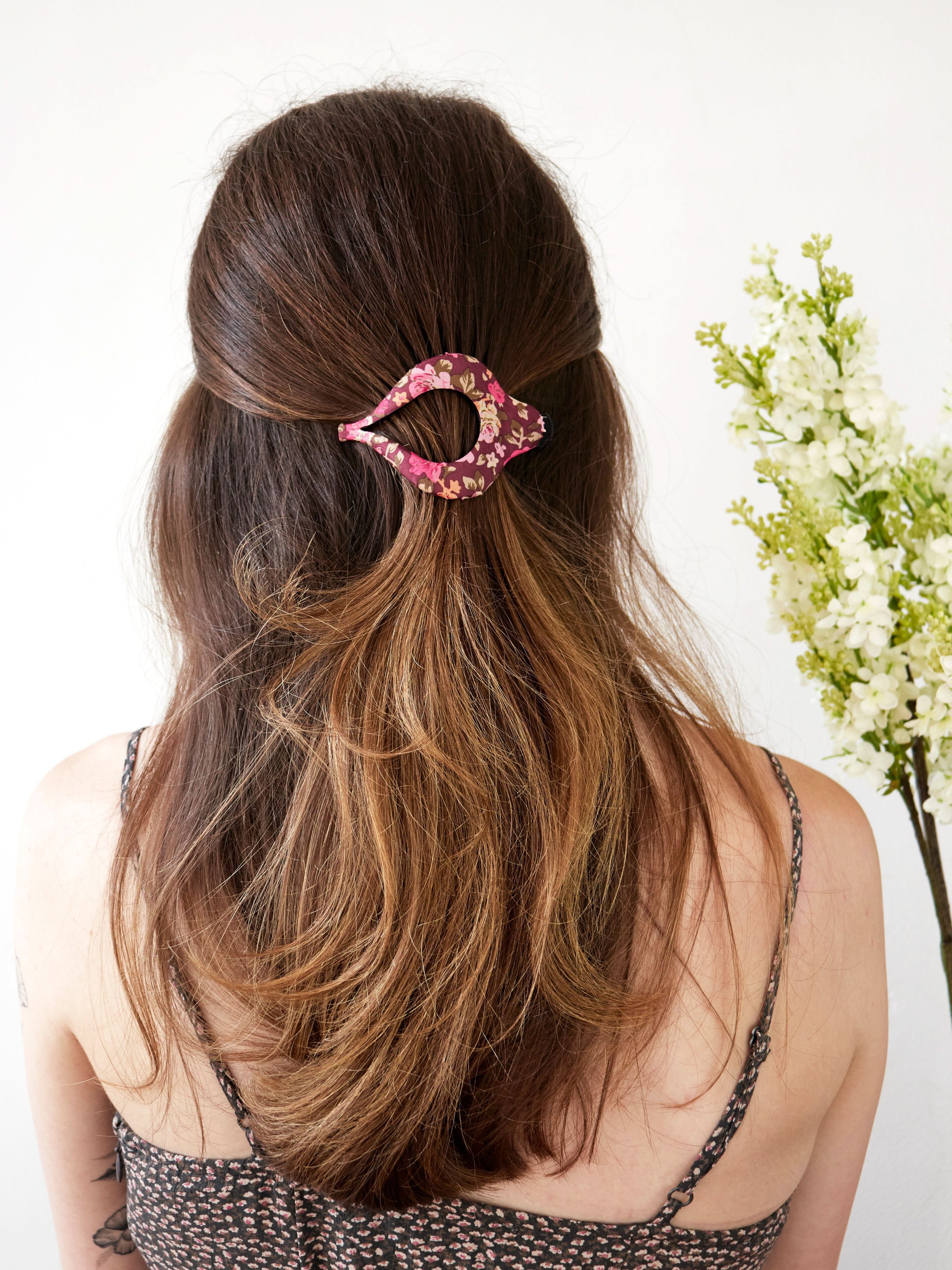 Cottage Rose Arc Hair Clip - My American Goods