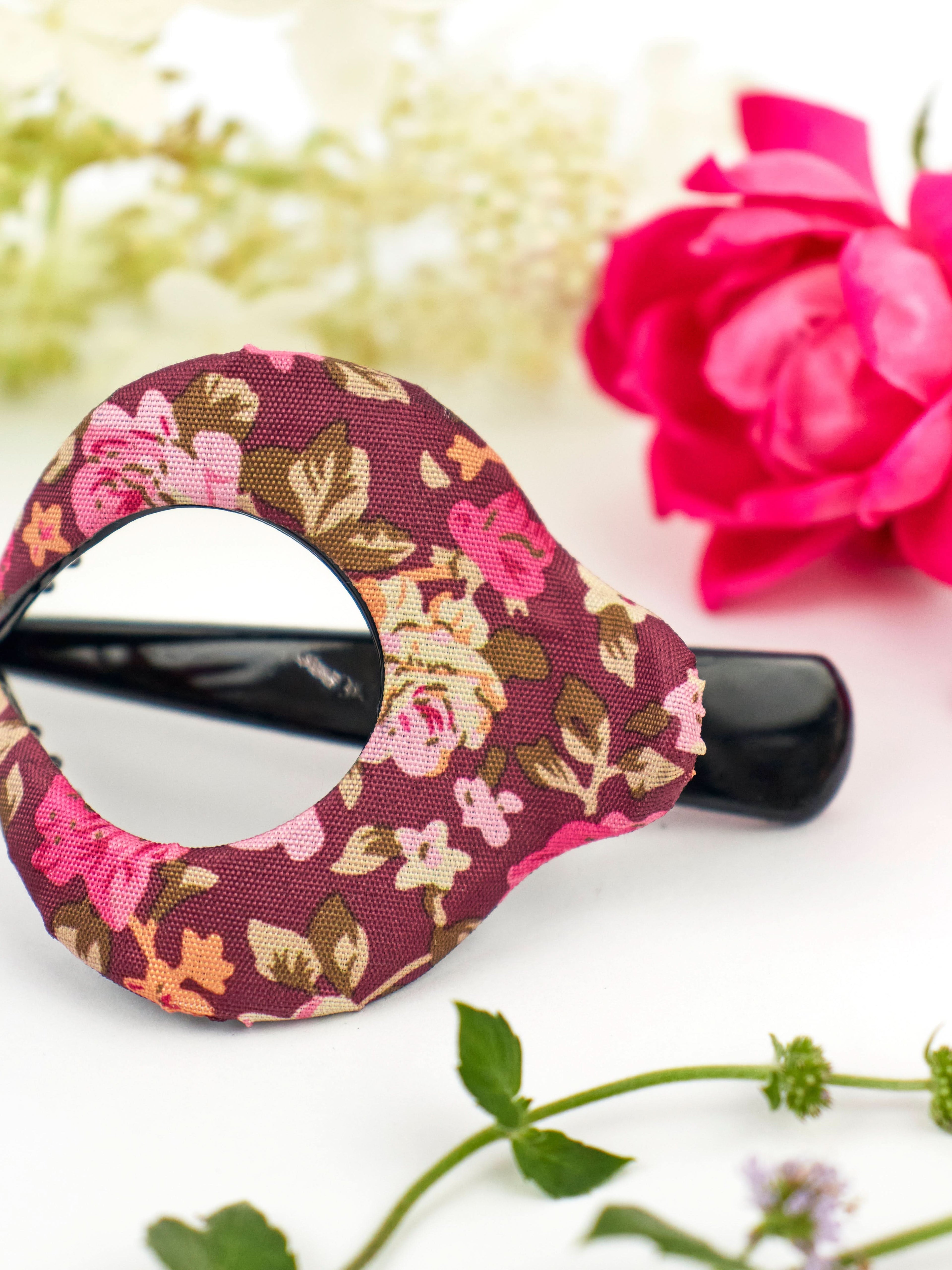 Cottage Rose Arc Hair Clip - My American Goods