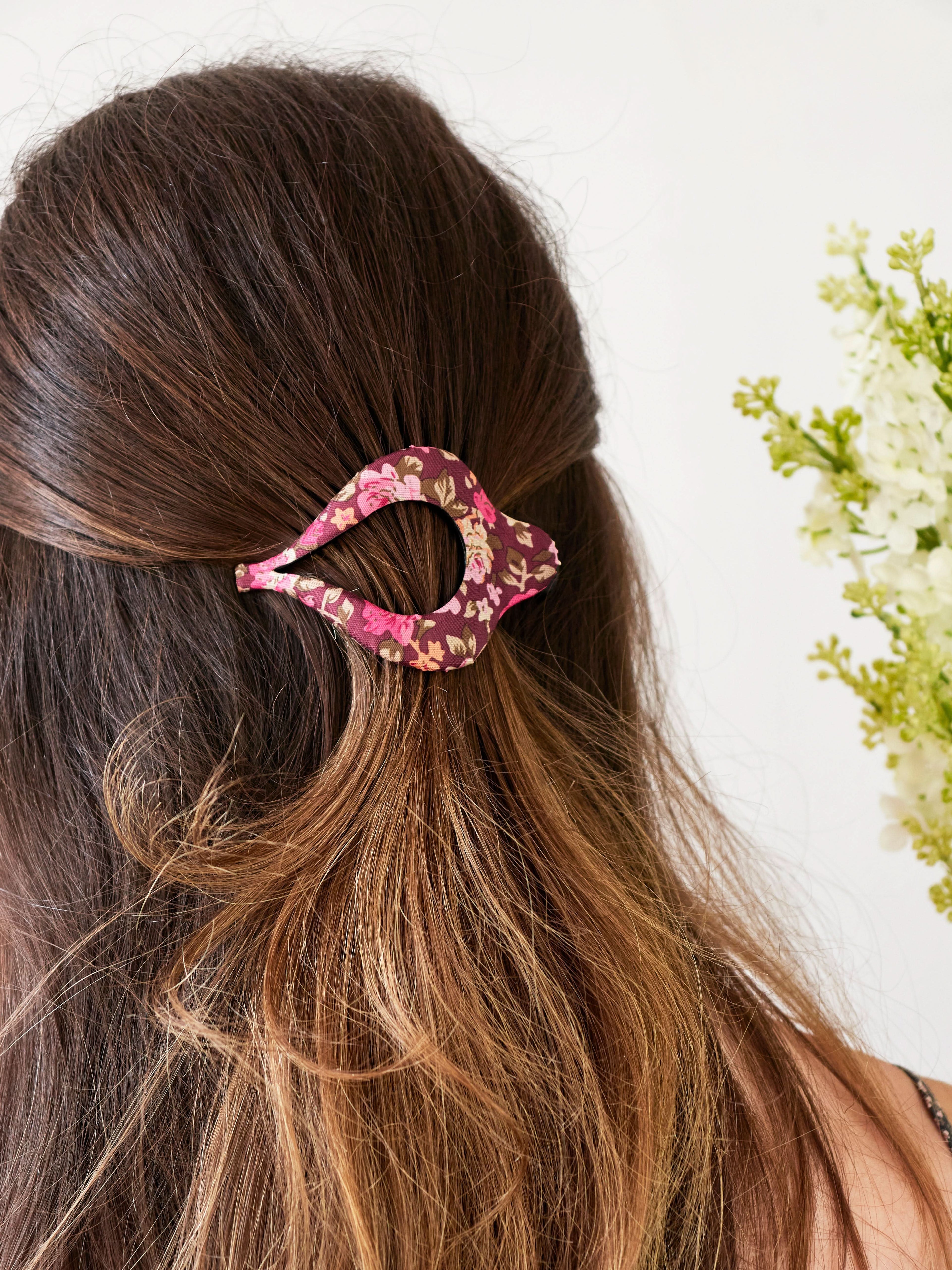 Cottage Rose Arc Hair Clip - My American Goods