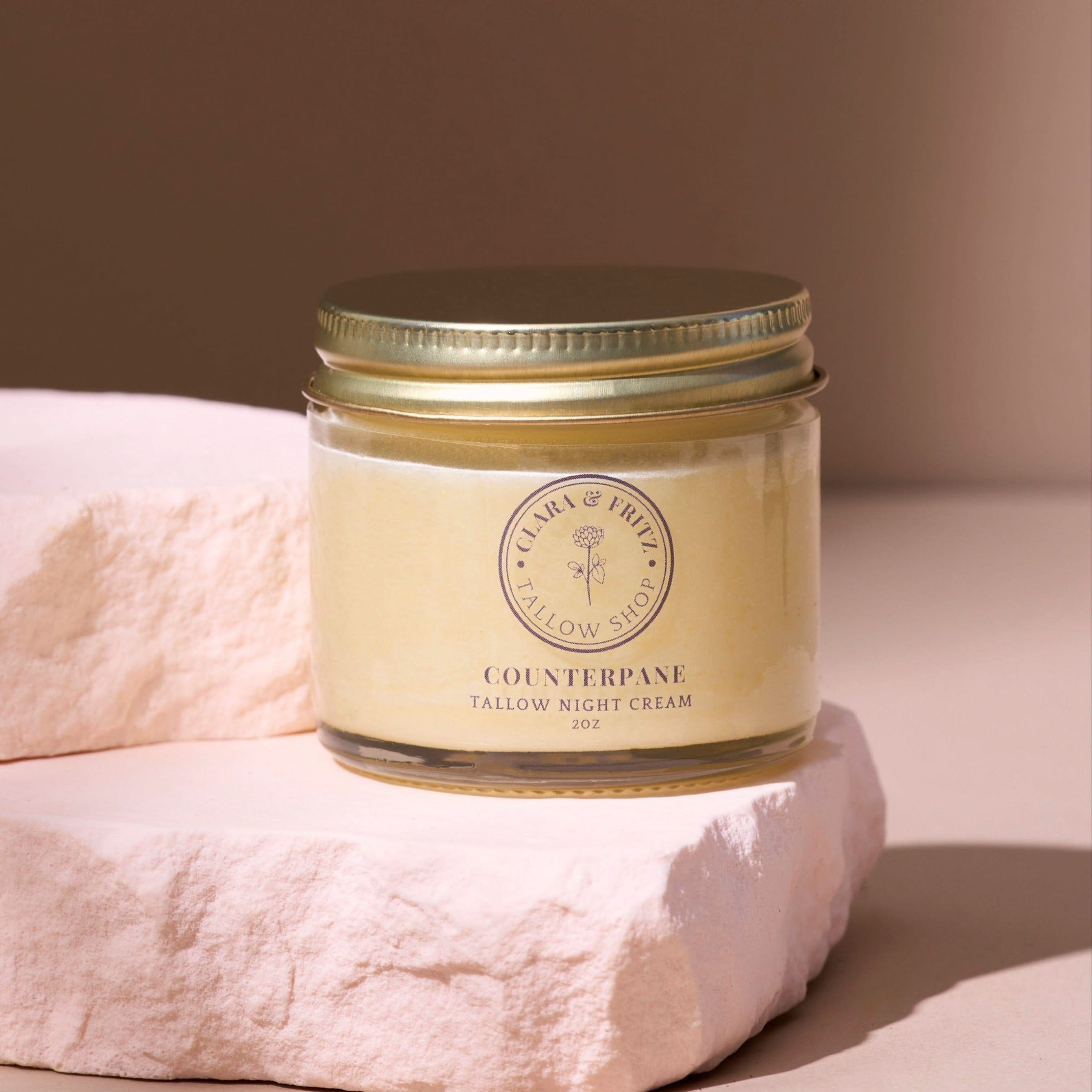 Clara & Fritz Tallow Shop Lotion & Moisturizer 2oz Clara & Fritz Counterpane Tallow Night Cream
