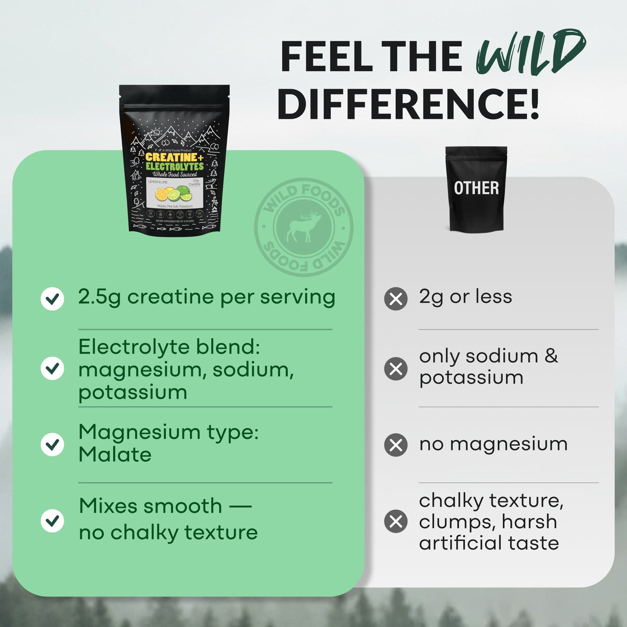 Wild Foods Hydration NEW! Creatine + Electrolytes, Delicious Dragonfruit For Performance & Hydration