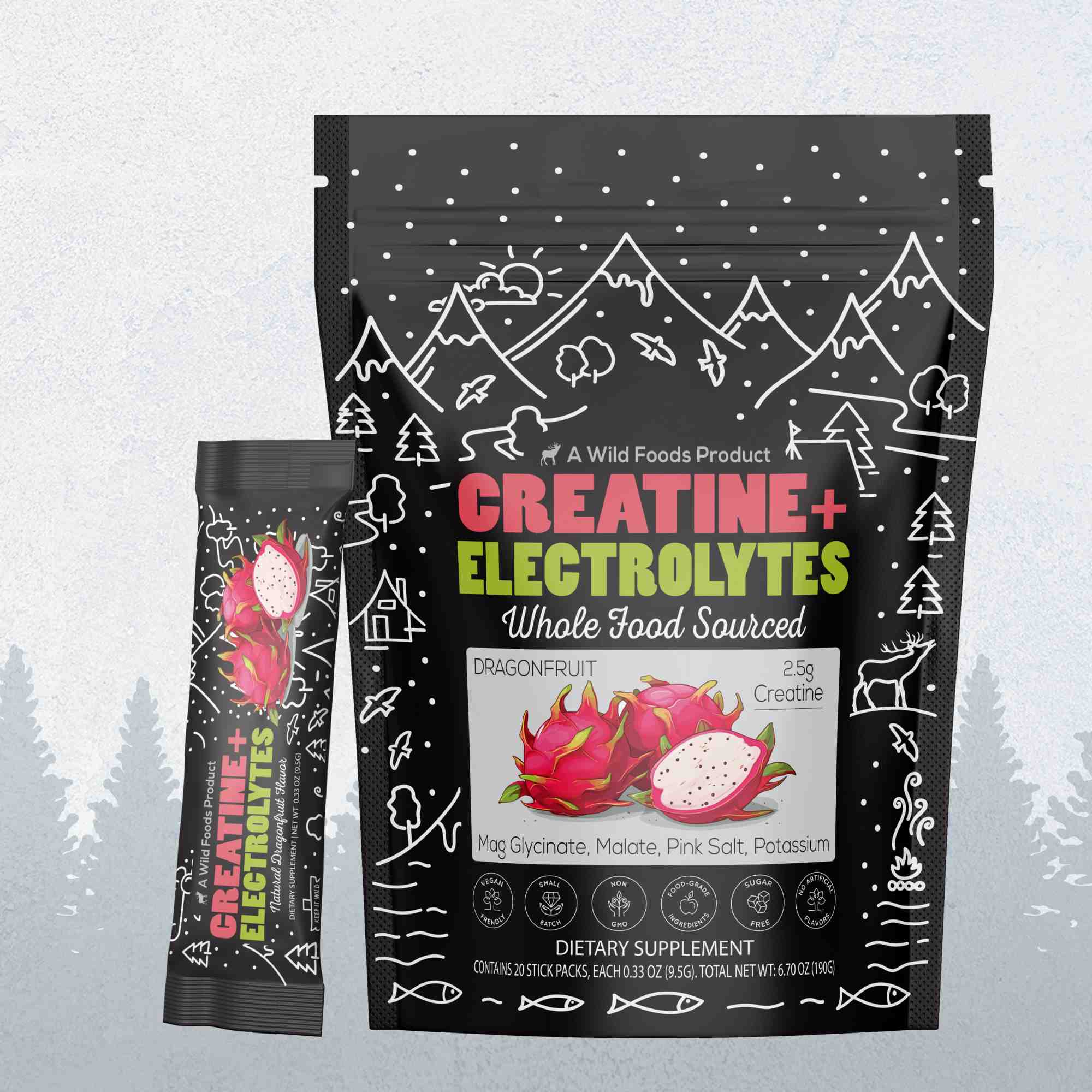 NEW! Creatine + Electrolytes, Delicious Dragonfruit For Performance & Hydration - My American Goods