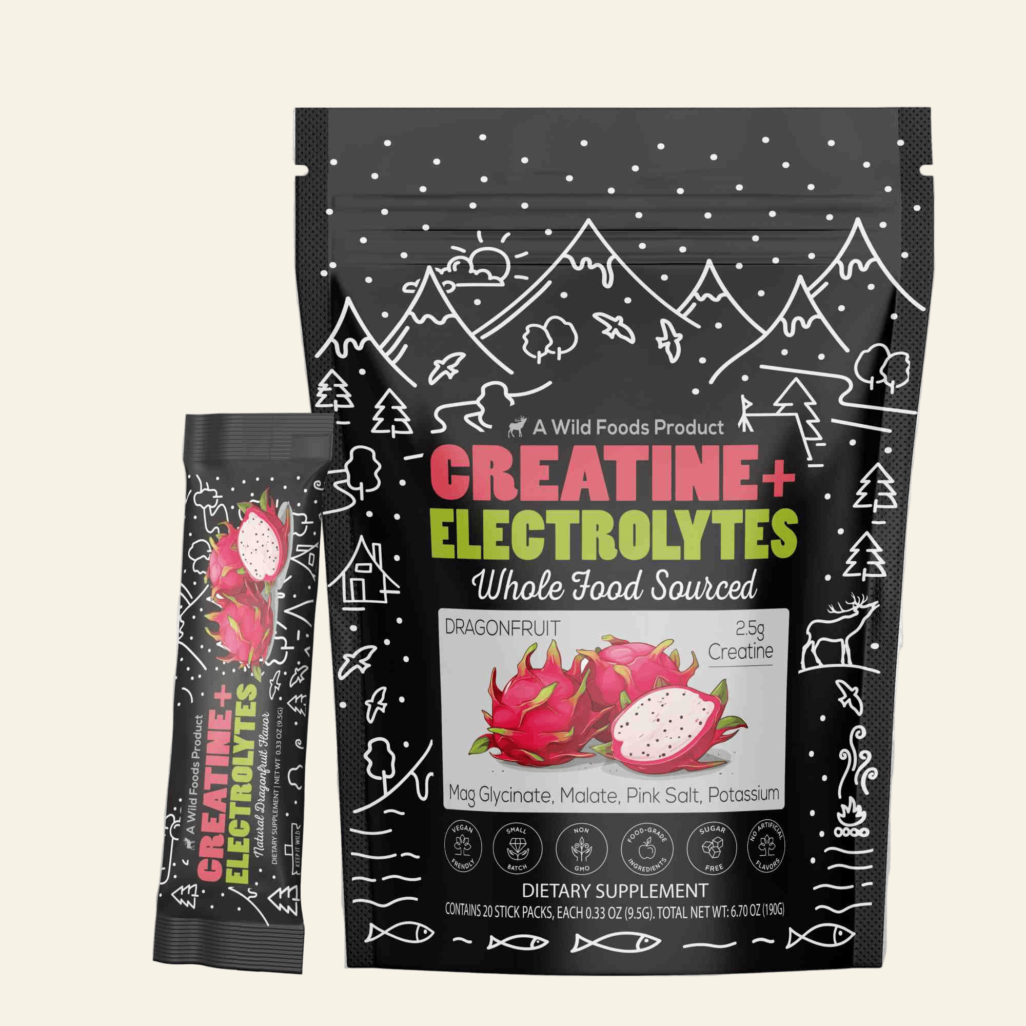 NEW! Creatine + Electrolytes, Delicious Dragonfruit For Performance & Hydration - My American Goods
