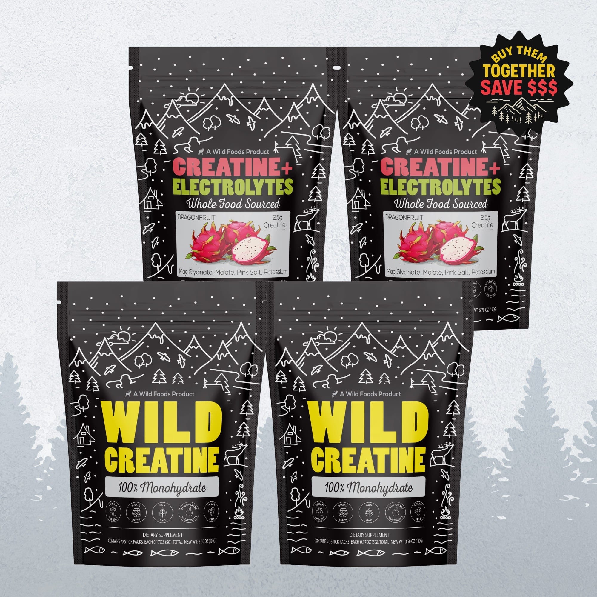 NEW! Wild Creatine Monohydrate, 20 Servings – 100% Pure - My American Goods