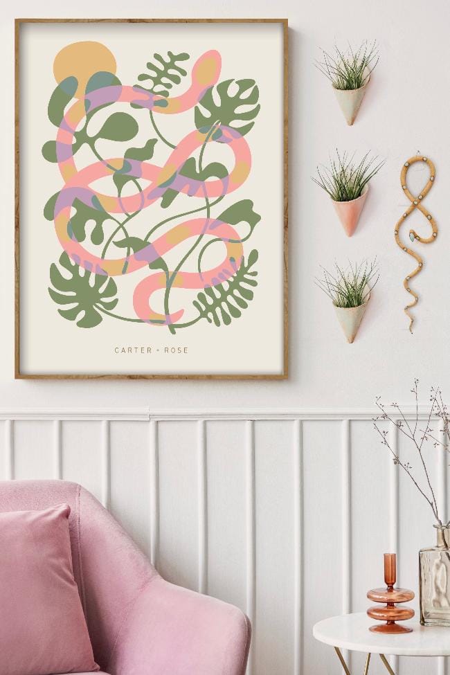 Flora + Snake Art Print - My American Goods